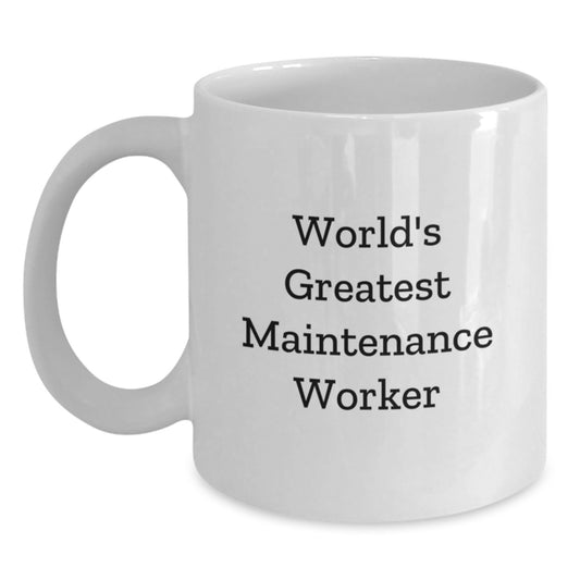 Christmas Gift for Him - World's Greatest Maintenance Worker Present - Main