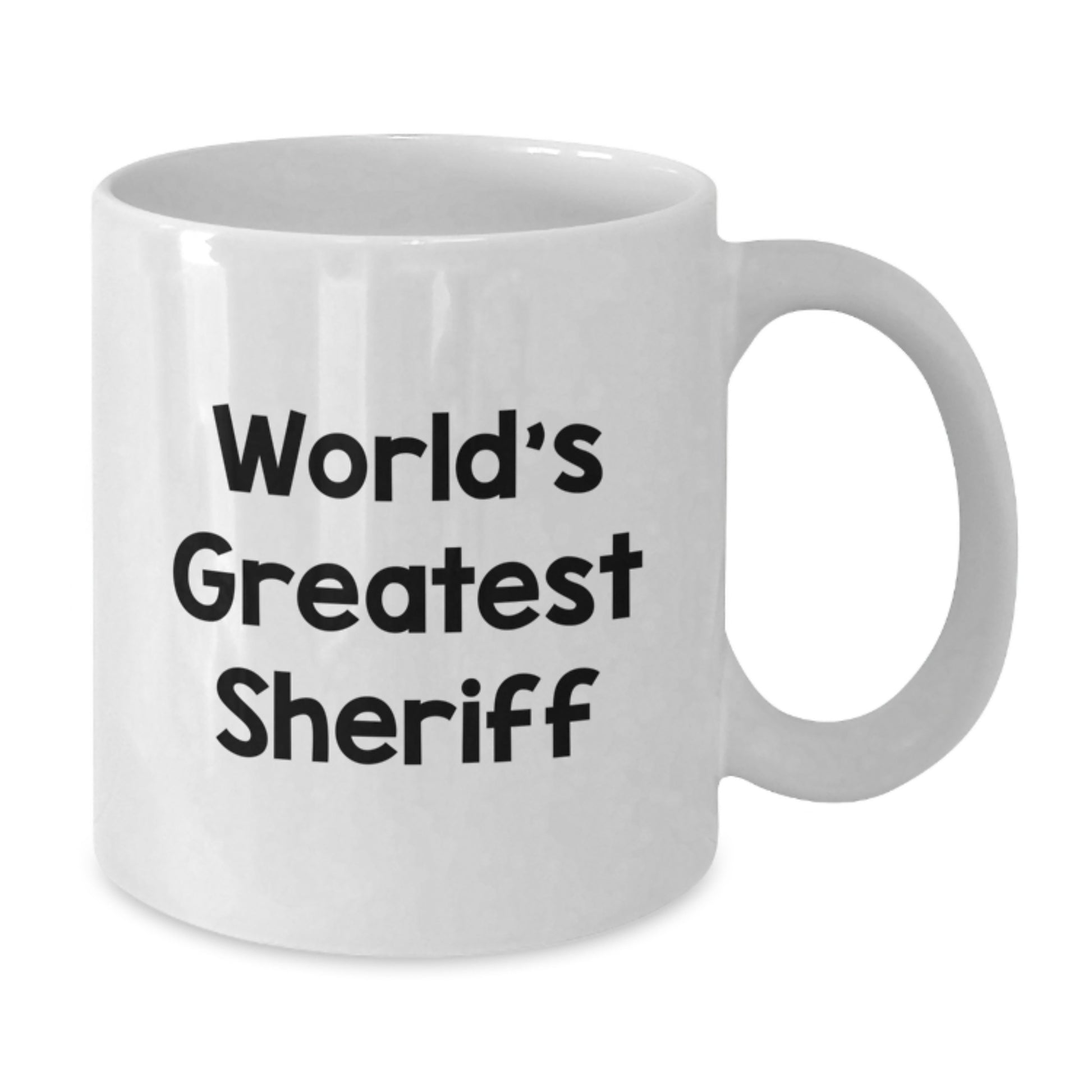 Funny Sheriff Gifts from Family, Unique White Coffee Mug for Sheriff, World's Greatest Sheriff Quote, Graduation Unique Gifts - Additional