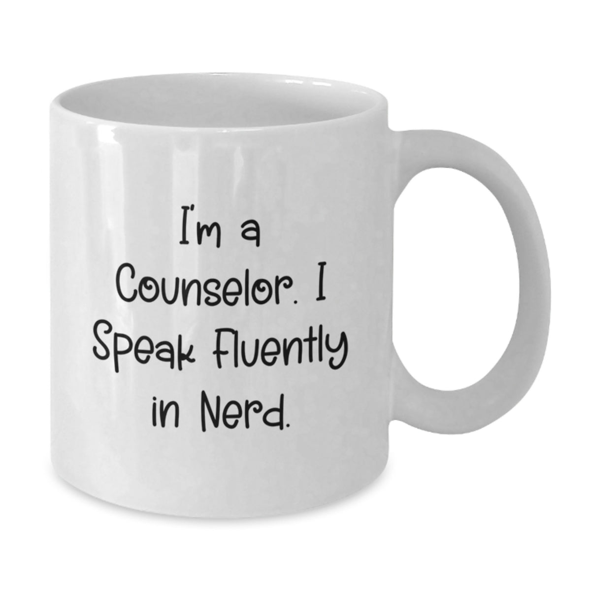 Funny Counselor Gifts for Men - White Coffee Mug 'I'm A Counselor. I Speak Fluently In genius.' Perfect Counselor Birthday Unique Gifts from Friends - Additional