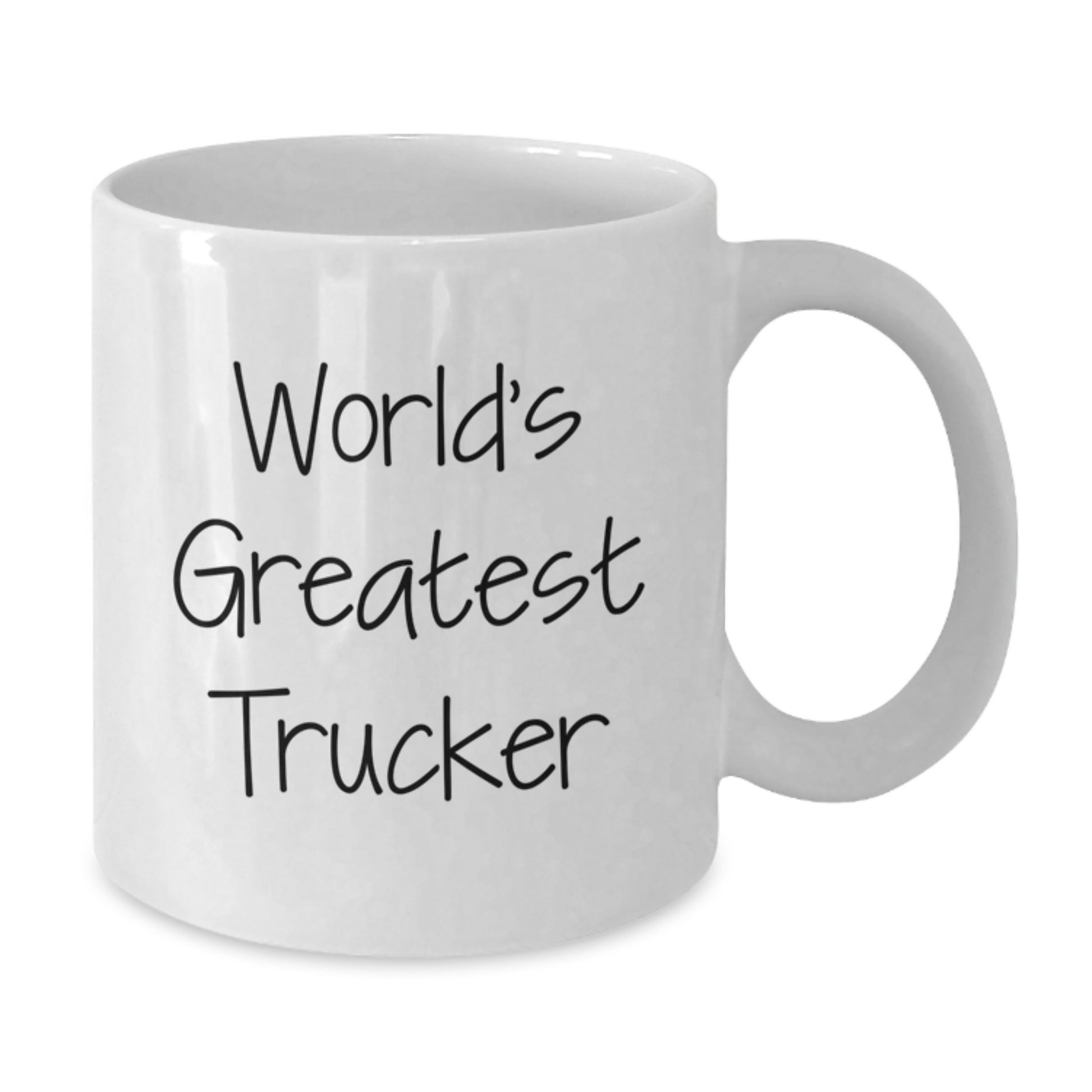 Funny Trucker Gifts from Family for World's Greatest Trucker, Unique Dad Trucker Accessories, White Coffee Mug, 11oz or 15oz Capacity - Additional