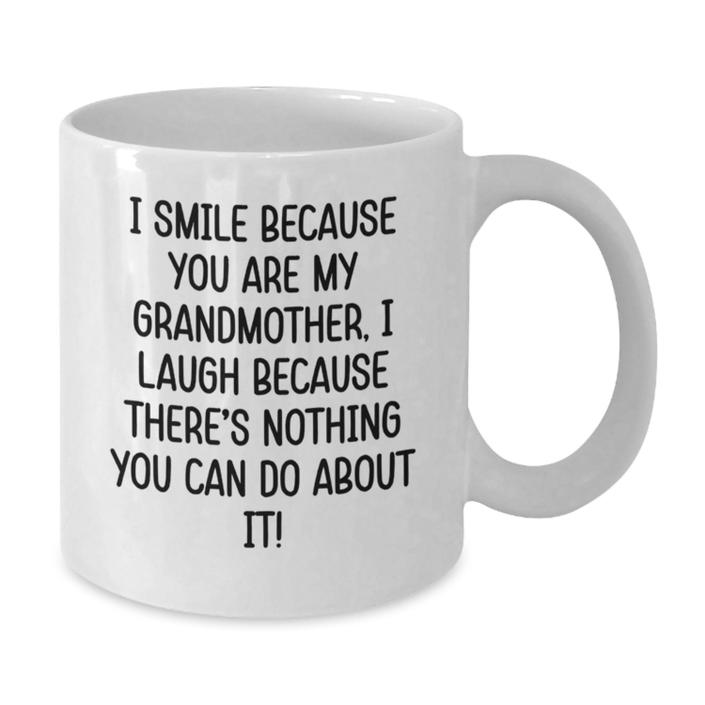 Funny Grandmother Gifts, White Coffee Mugs for Women, Graduation Unique Gifts from Family, I Smile Because You Are My Grandmother - Additional