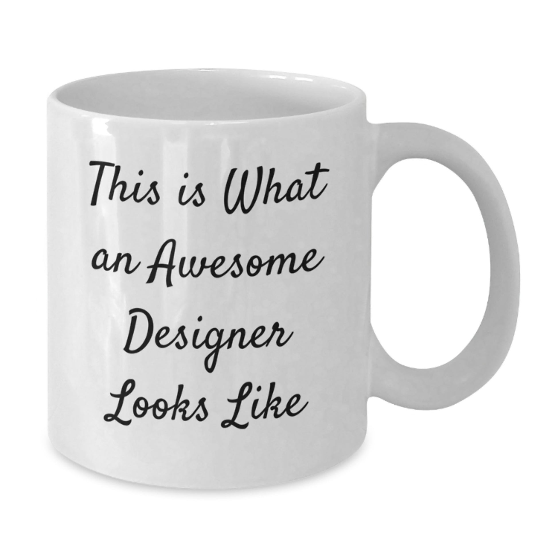 Designer Gifts for Valentine's Cute White Coffee Mugs Inspired by 'This Is What An Awesome Designer Looks Like' - Funny Quote Mug from Friends, Family or Men - Additional