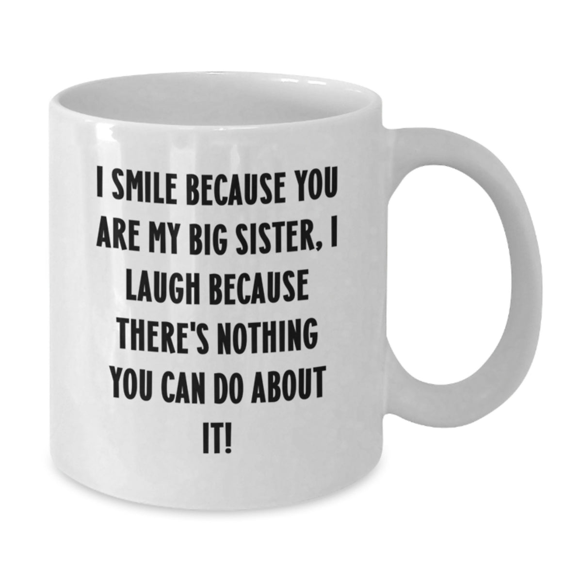 Funny Big Sister Gifts from Family for Big Sister on Valentine's White Coffee Mug - Additional