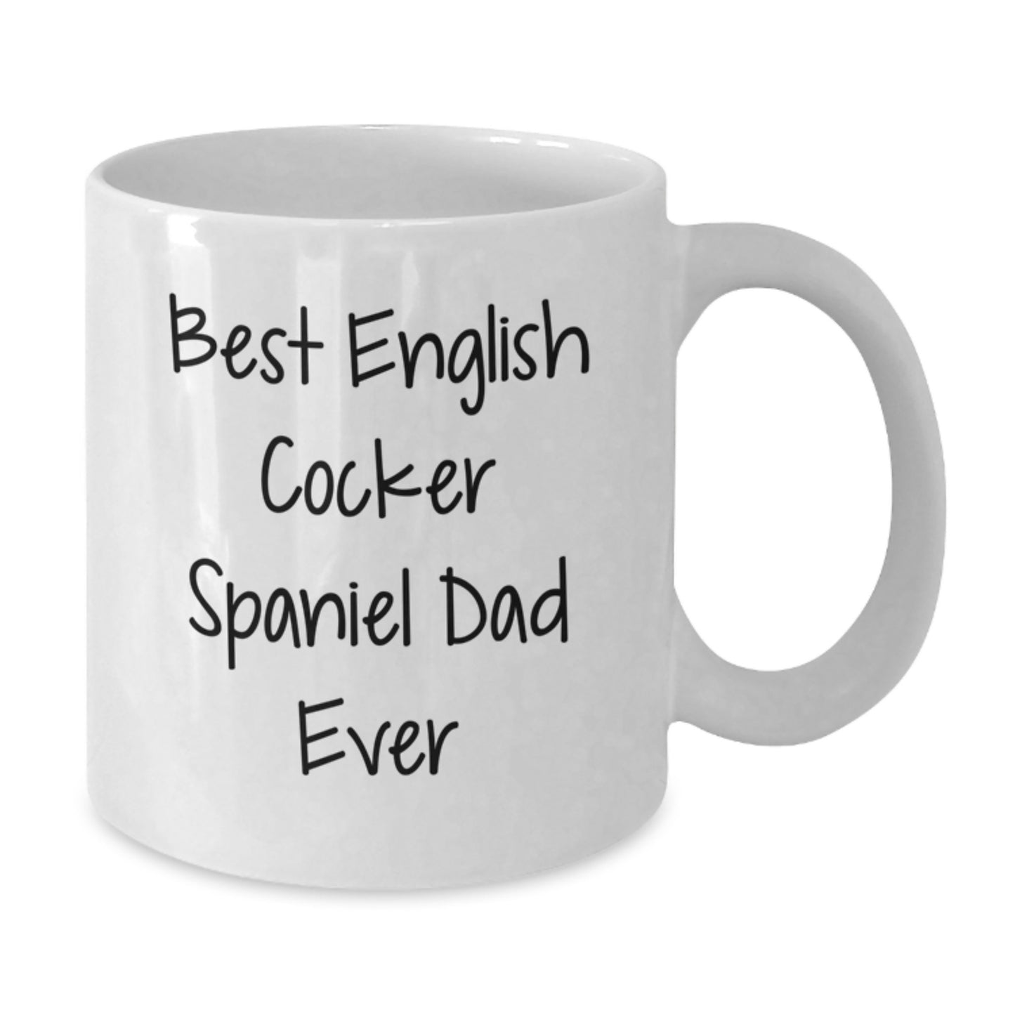 Funny English Cocker Spaniel Dad Ever Valentine's Gifts for Men from Women - White Coffee Mug - Additional
