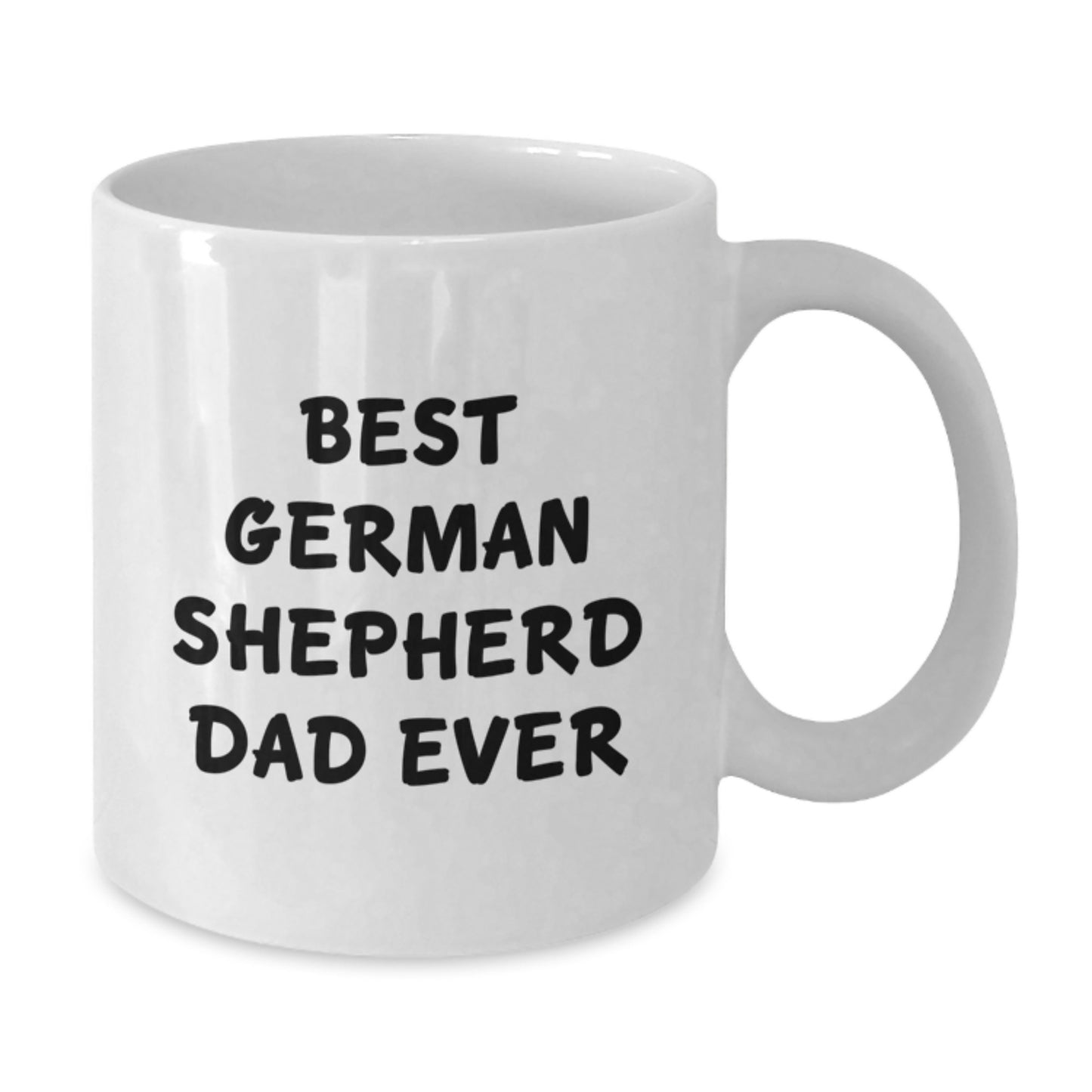 Funny German Shepherd Dog Dad Gifts from Men Valentine's Unique White Coffee Mugs - 'Best German Shepherd Dad Ever' - Additional
