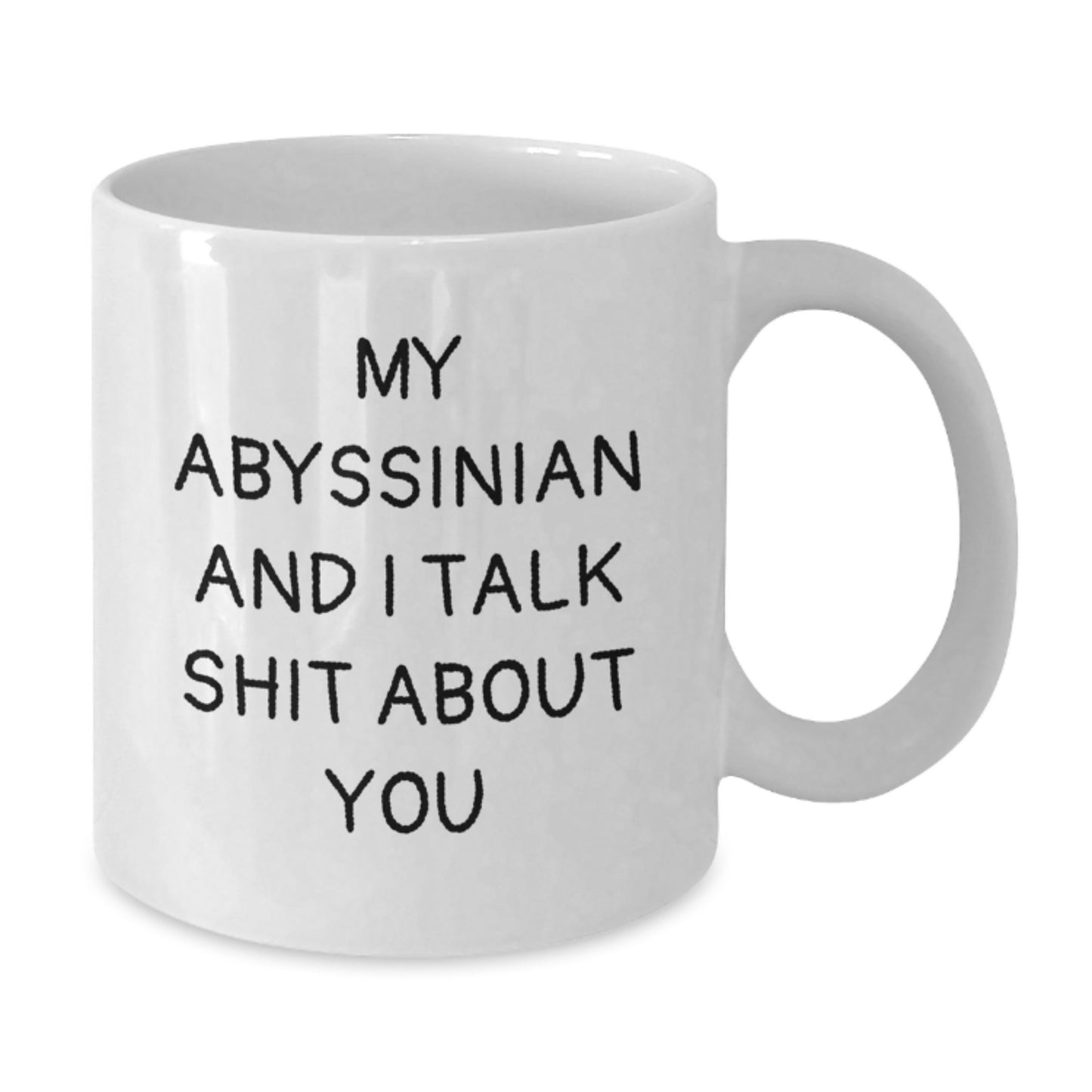 Funny Abyssinian Cat White Coffee Mugs Gifts for Mom - Gifts from Friends and Family - Additional