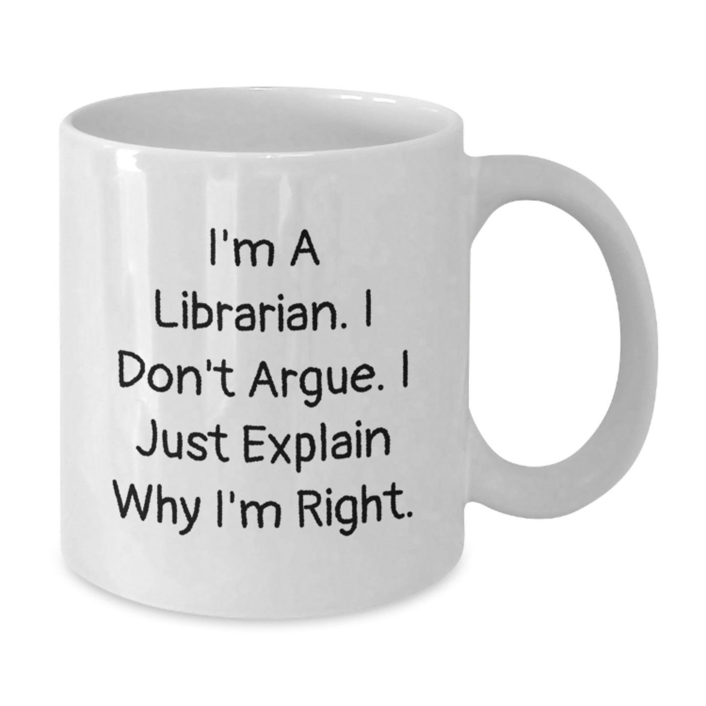 Funny Librarian White Coffee Mug Gifts from Friends and Family for Graduation Unique - Additional