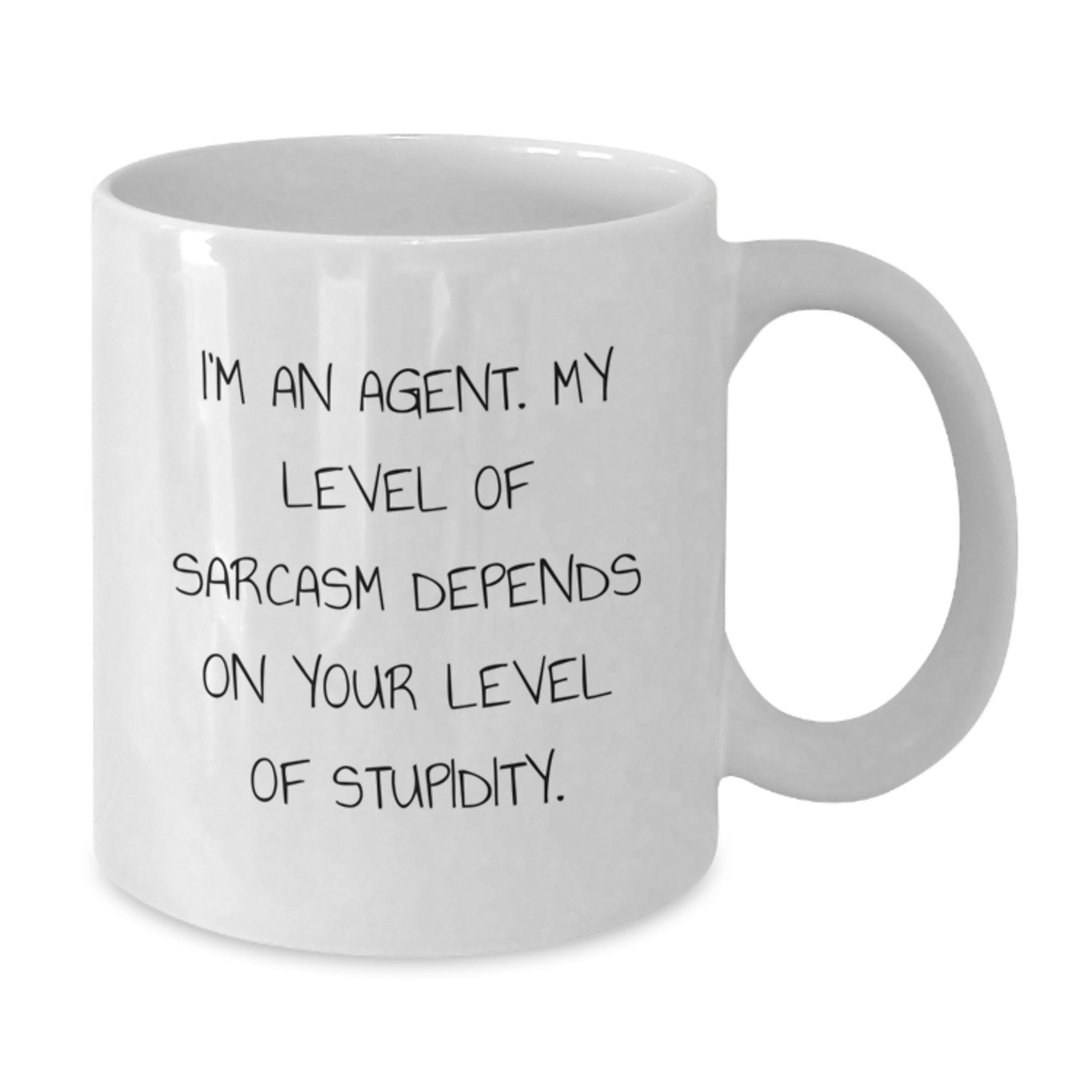 Funny Agent White Coffee Mug, Gifts from Men to Agent Friends, Perfect Graduation Unique Gifts for Agent Colleagues - Additional