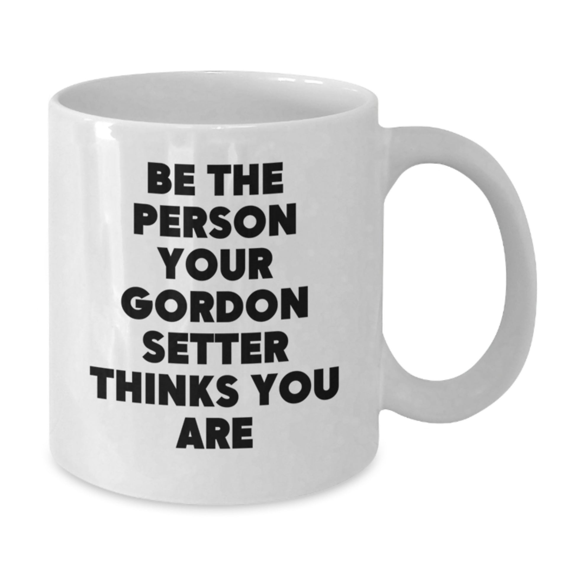 Funny Gordon Setter Dog Gifts for the One Who Loves Being the Pack Leader Valentine's White Coffee Mug - Additional