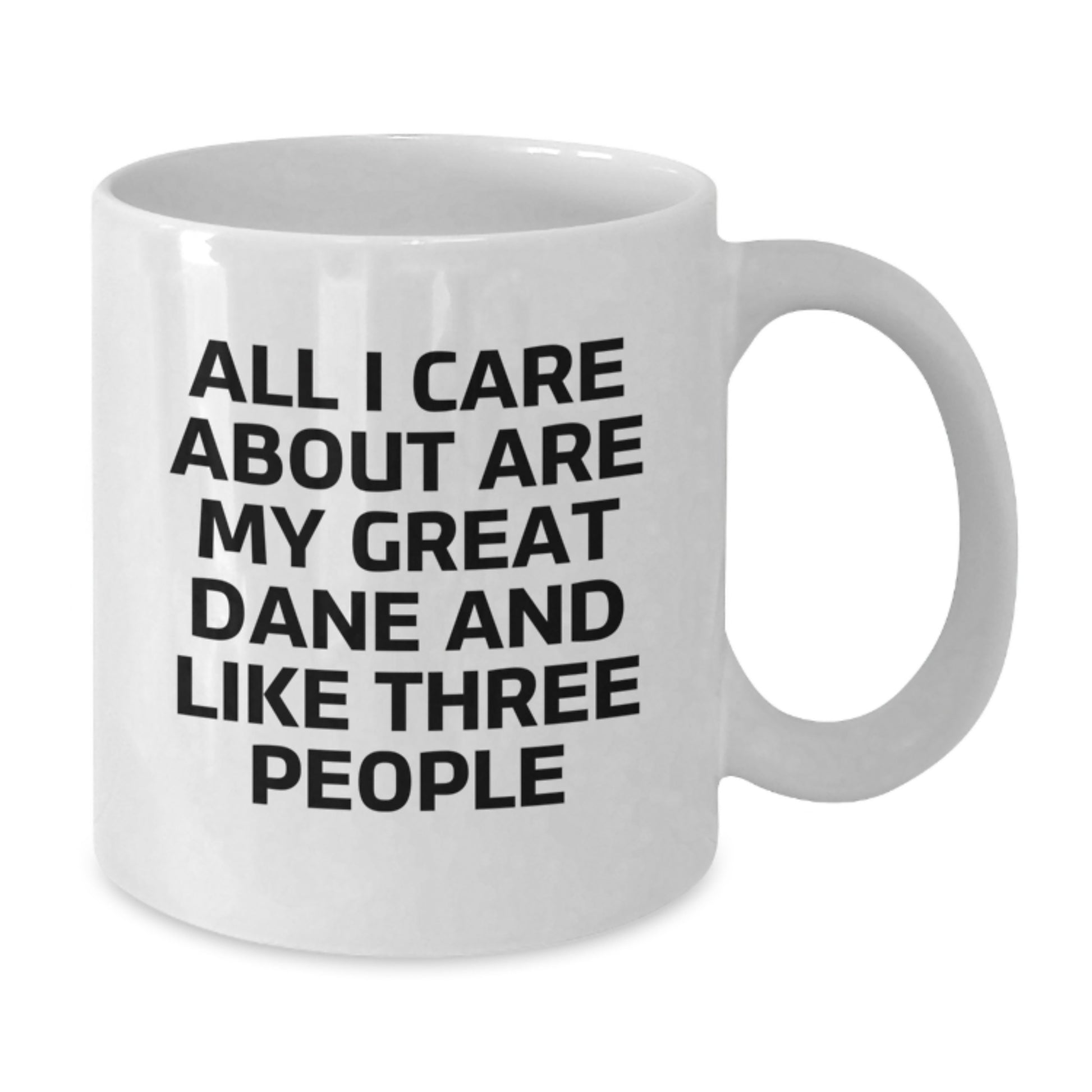 Funny Great Dane Dog Lover Gifts from Men for Friends and Family White Unique Coffee Mug - Additional