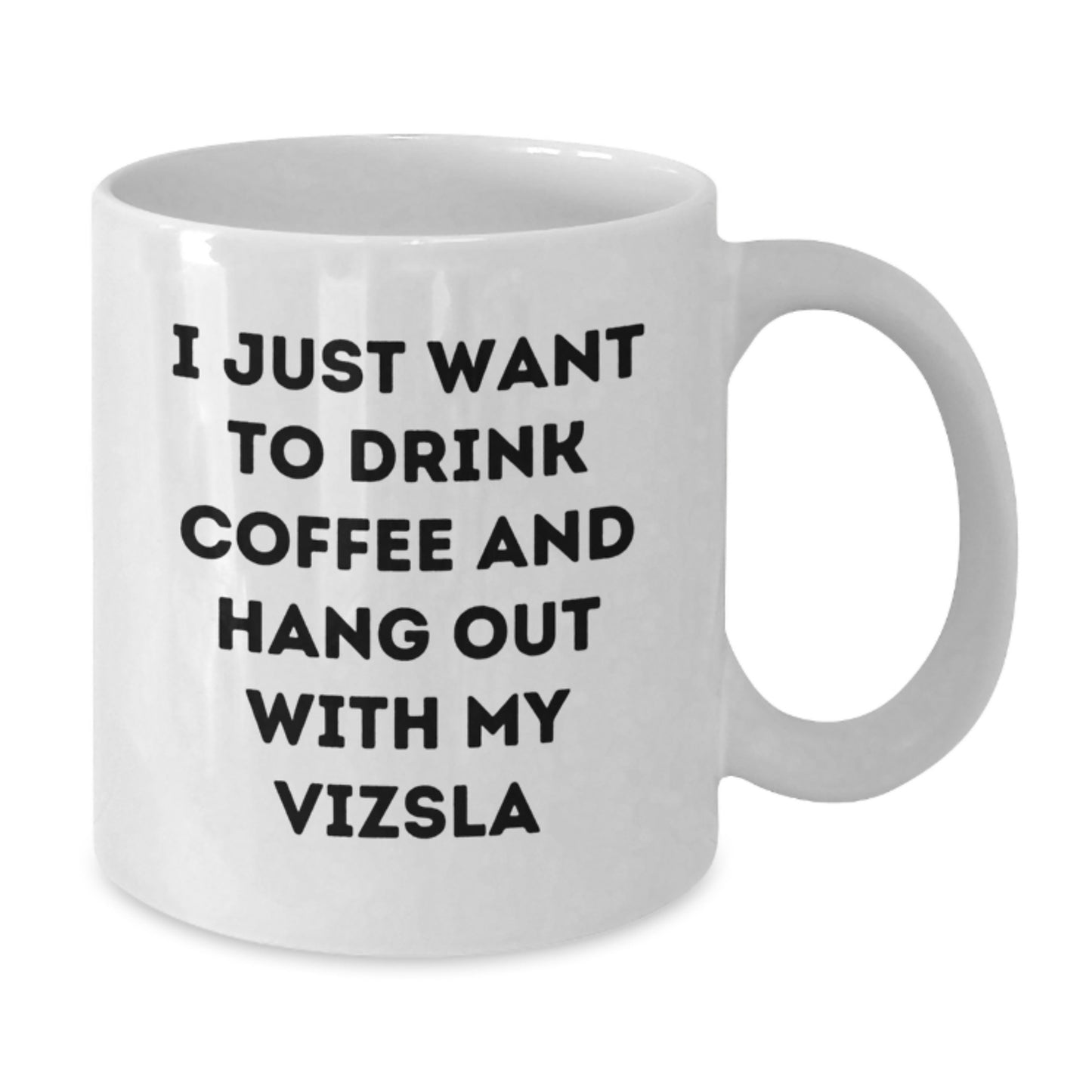 Funny Vizsla Dog Quote Gifts for Men from Family on Valentine's, White Coffee Mug - Additional