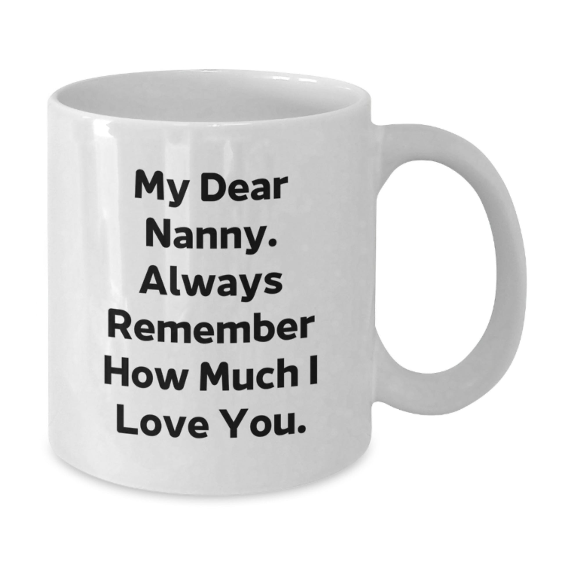 Funny Nanny Gifts from Family - Unique White Coffee Mug for Nanny - Always Remember How Much I Love You - Additional