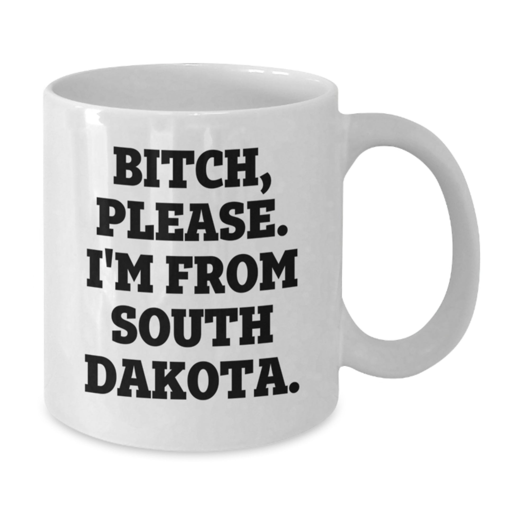Funny South Dakota Gifts, White Coffee Mug, B-tch Please I'm From South Dakota., Perfect Birthday Unique Gifts from Friends to Family - Additional