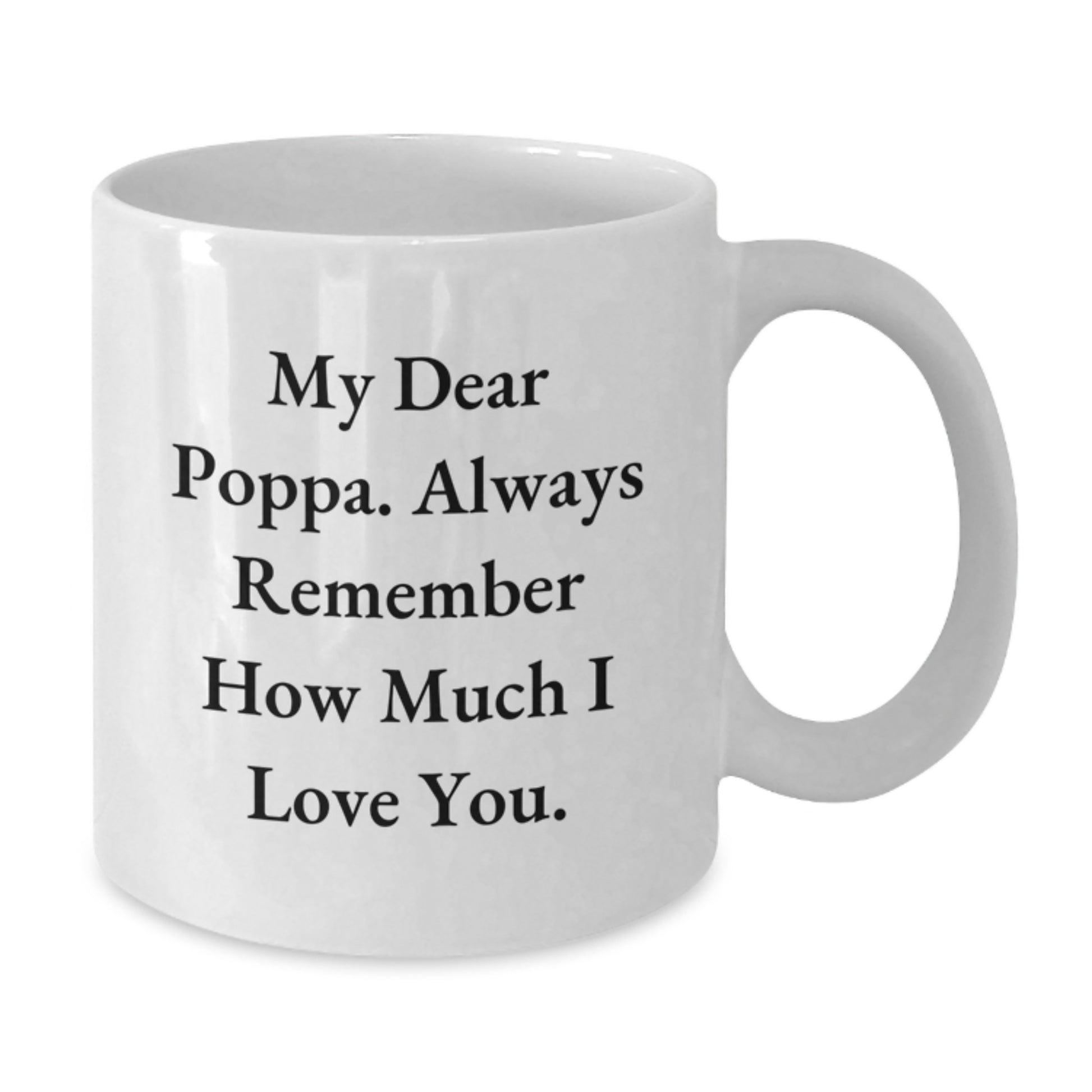 Poppa Keepsake White Coffee Mug Birthday Gift for Him Ceramic 11oz - Additional