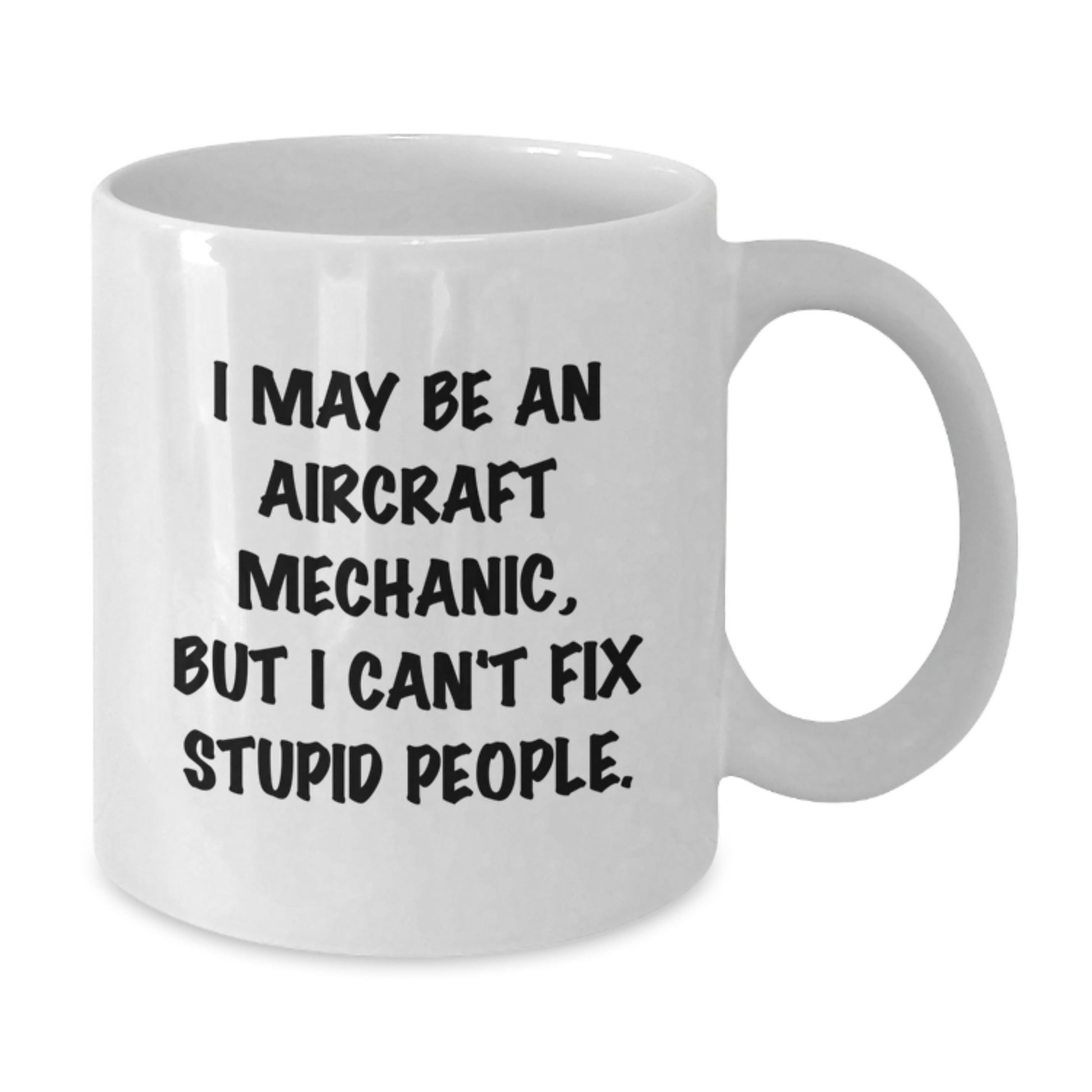 Aircraft Mechanic Keepsake White Coffee Mug for Him Birthday Gift - Additional