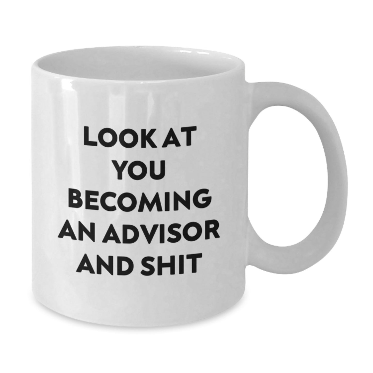 Funny Advisor Gifts from Friends - White Coffee Mug - Graduation Unique Gifts for Advisor - Additional