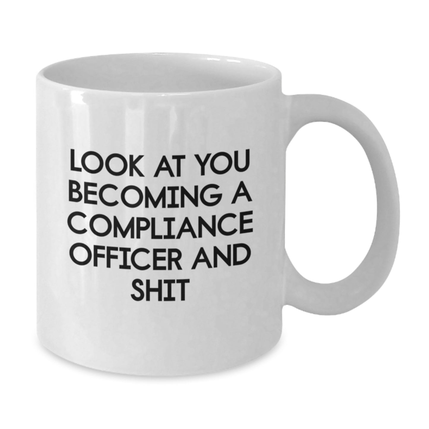 Funny Compliance Officer Gifts from Friends - White Coffee Mug for Men Graduation Unique - Additional