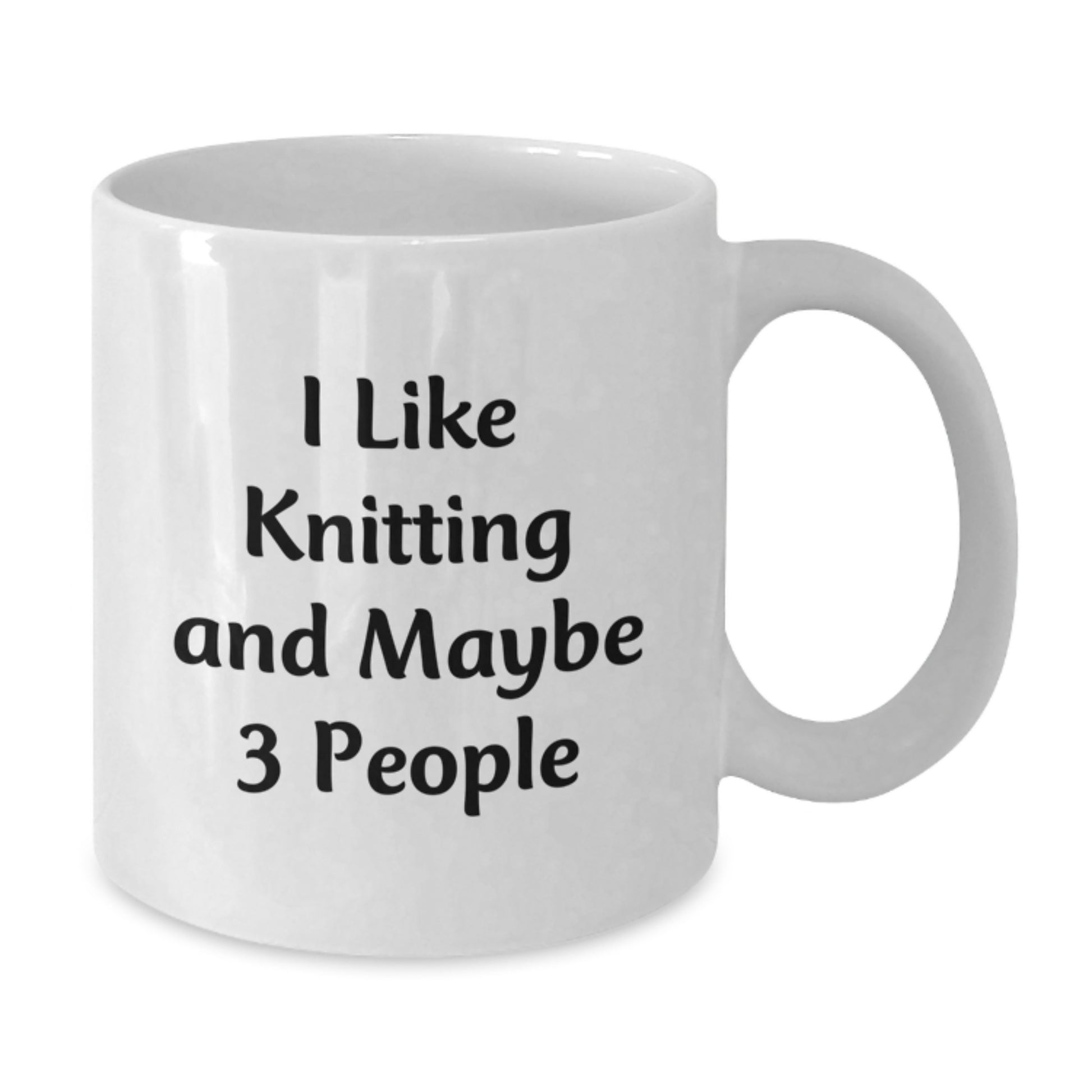 Birthday Gift for Her Knitting Mug Present - I Like Knitting And Maybe 3 - Additional