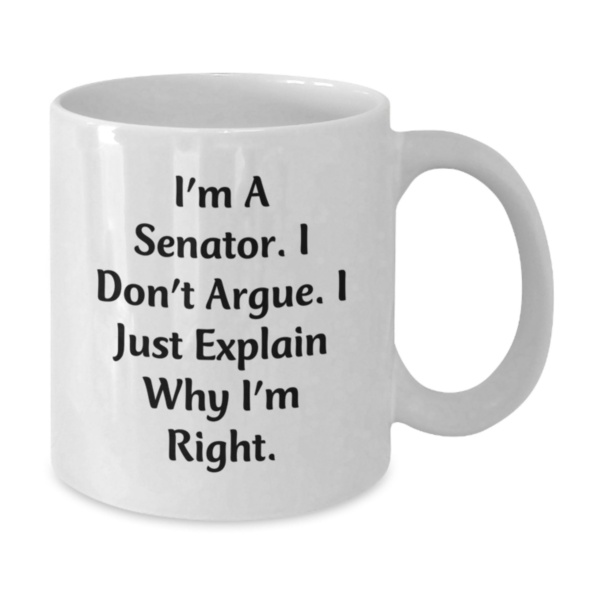Funny Senator Quotes White Coffee Mug, Gift for Senator Friends Family, Unique Mother's Day Unique Gifts from Men to Senator Women - Additional