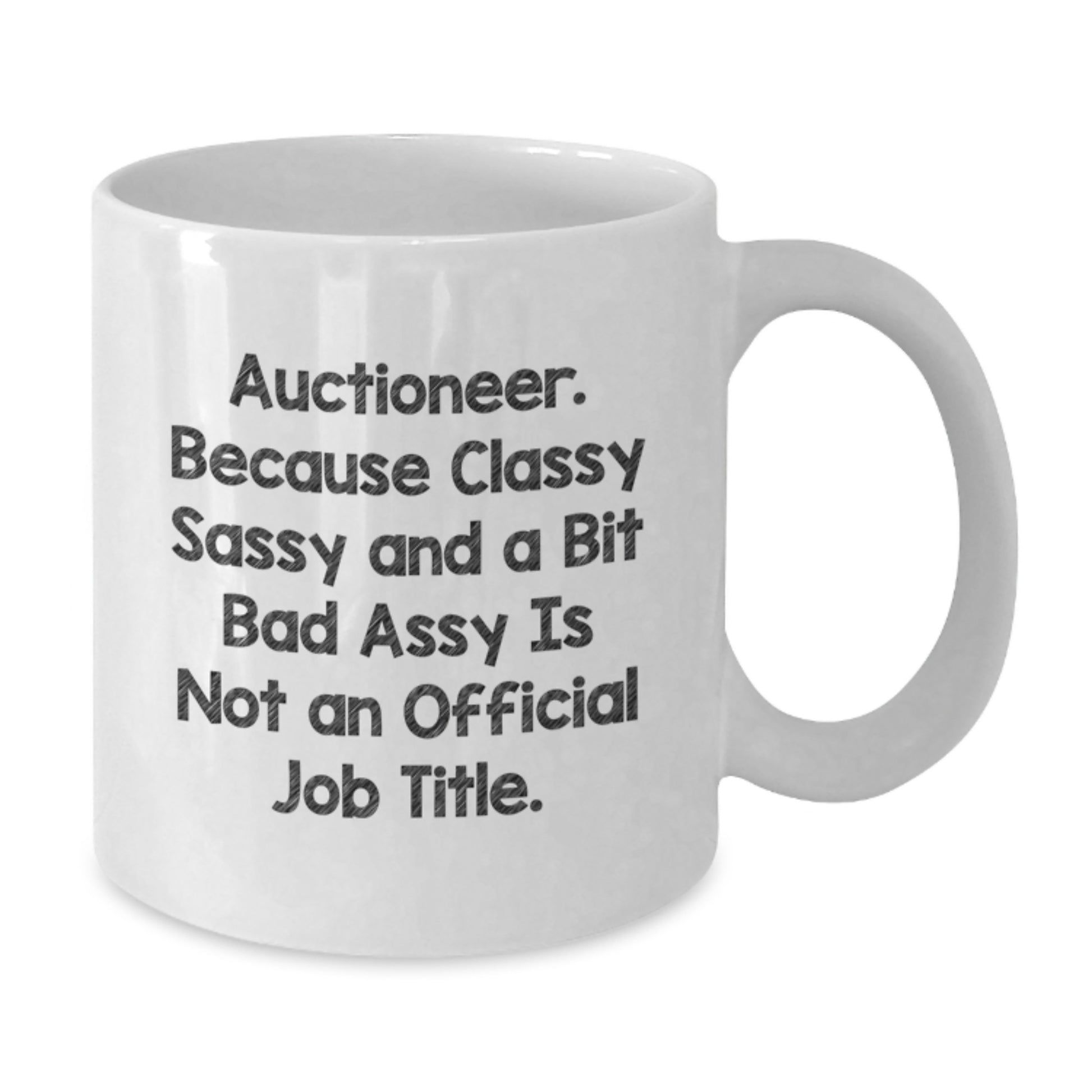 Auctioneer Keepsake Elegant White Coffee Mug for Him Birthday Gift - Additional