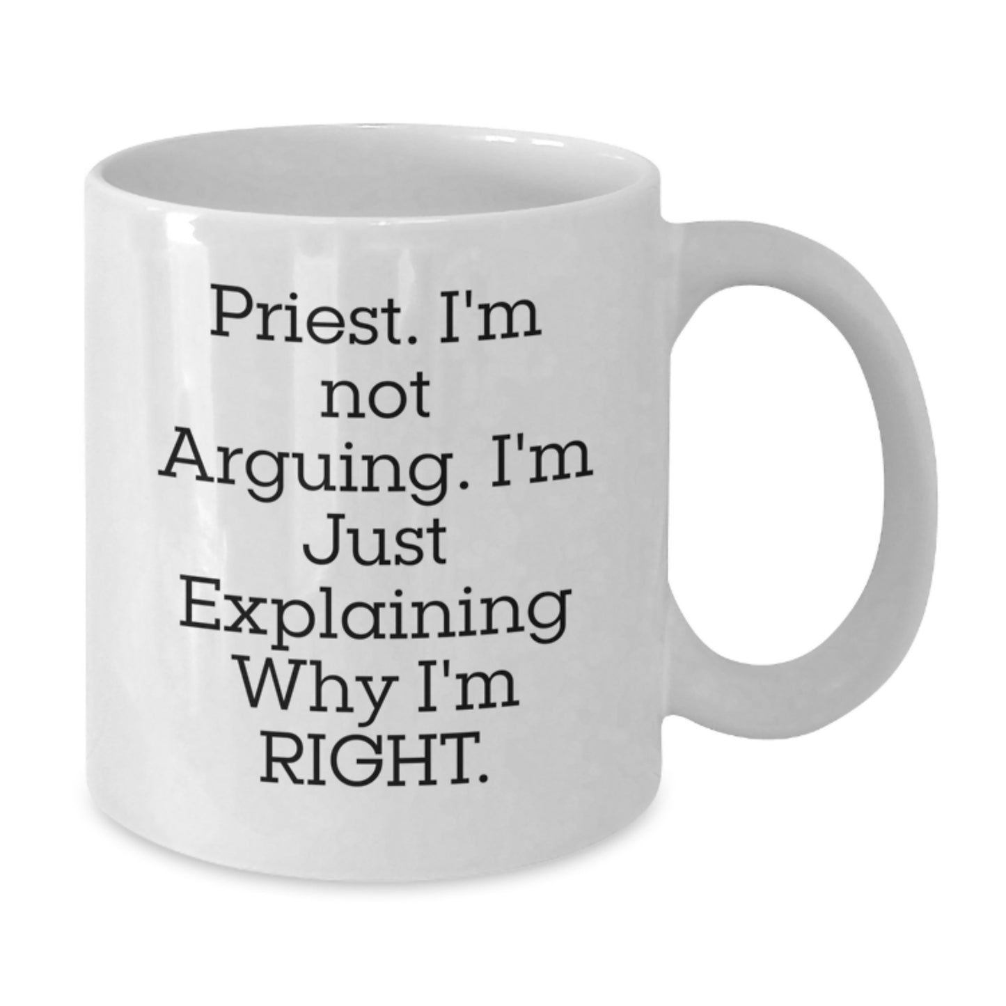 Priest Keepsake White Coffee Mug for Him Birthday Gift Ceramic 11oz - Additional