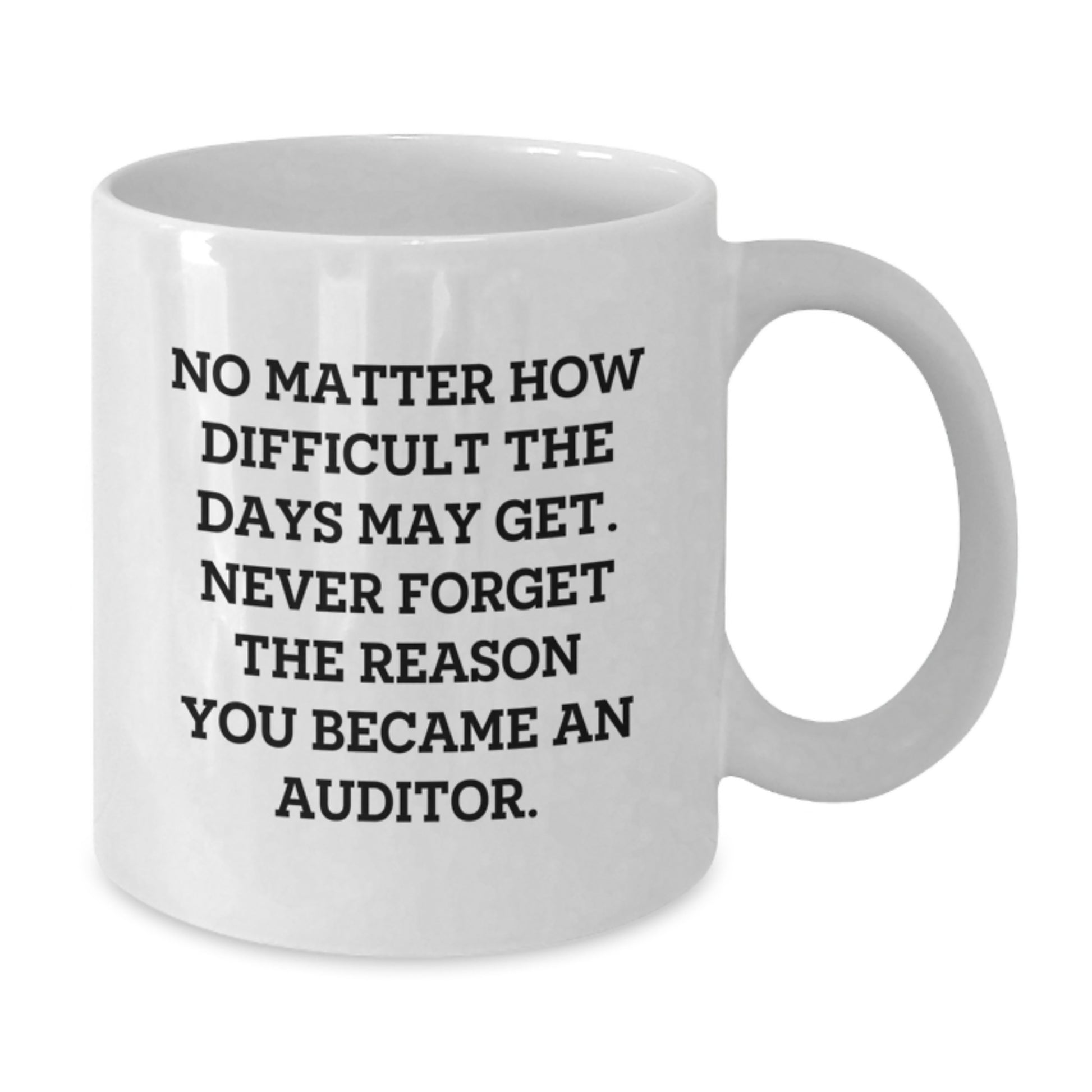 Funny Inspirational Auditor Gifts for Graduation - White Coffee Mugs from Family to Auditor Friends, Graduation Unique Gifts for Men, Women, Coworkers, Family - Additional
