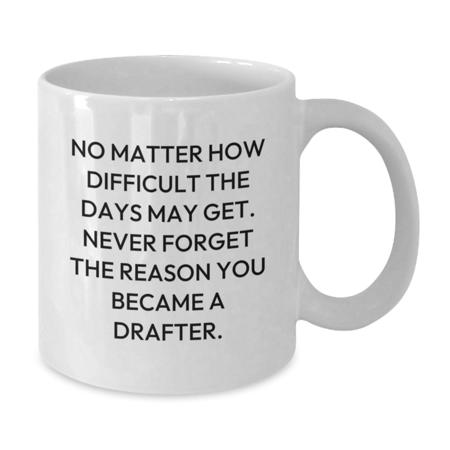 Funny Drafter White Coffee Mug Gifts for Men and Women - Graduation Unique Gifts from Friends and Family - Never Forget the Reason You Became a Drafter - Additional