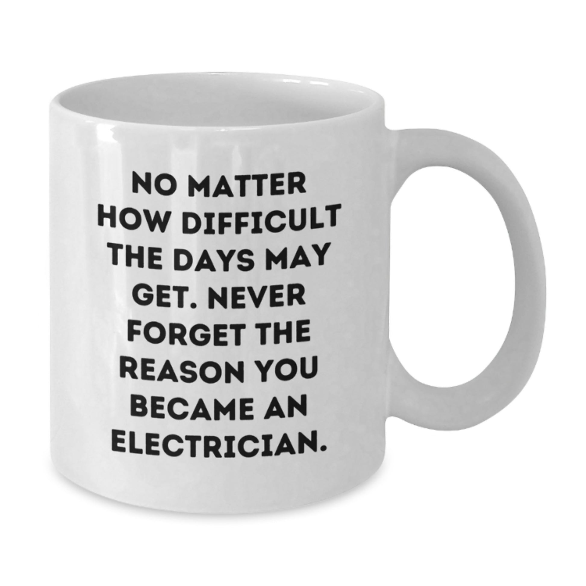 Gifts from Family for the Successful Electrician, Never Forget Why You Became One, White Coffee Mug - Additional