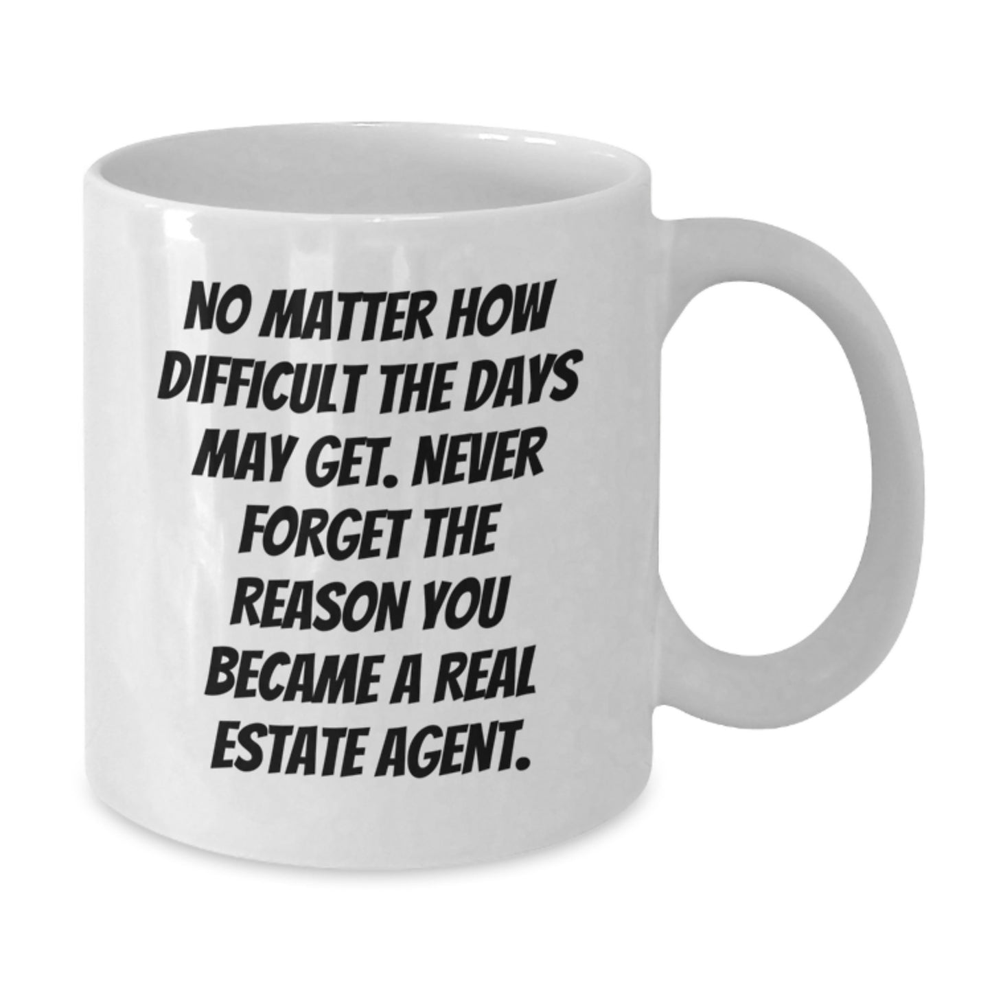 Gifts from Family, Friends, or Coworkers for Real Estate Agent, Unique Graduation Keepsake White Coffee Mug - Never Forget The Reason You Became A Real Estate Agent - Additional