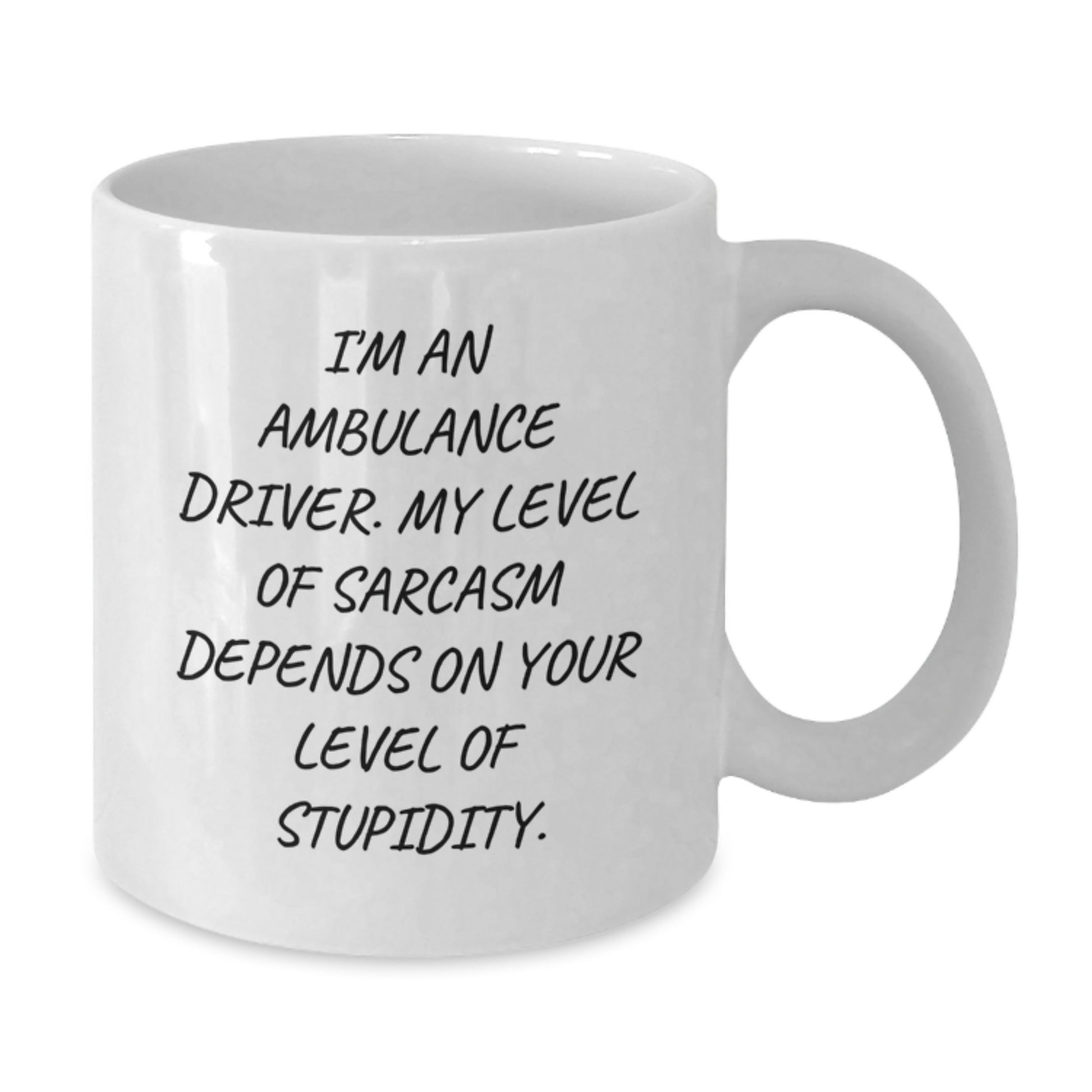 Ambulance Driver Gifts Funny Mug, White Coffee Mug Ambulance Driver, Gifts from Men to Ambulance Driver Friends on Graduation Day - Additional