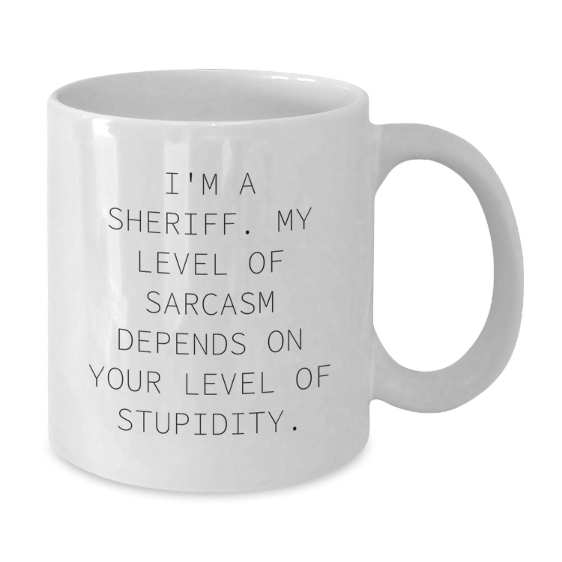 Funny Sheriff Gifts for Men, White Coffee Mug, Graduation Unique Gifts from Family, Friends, Coworkers - Additional