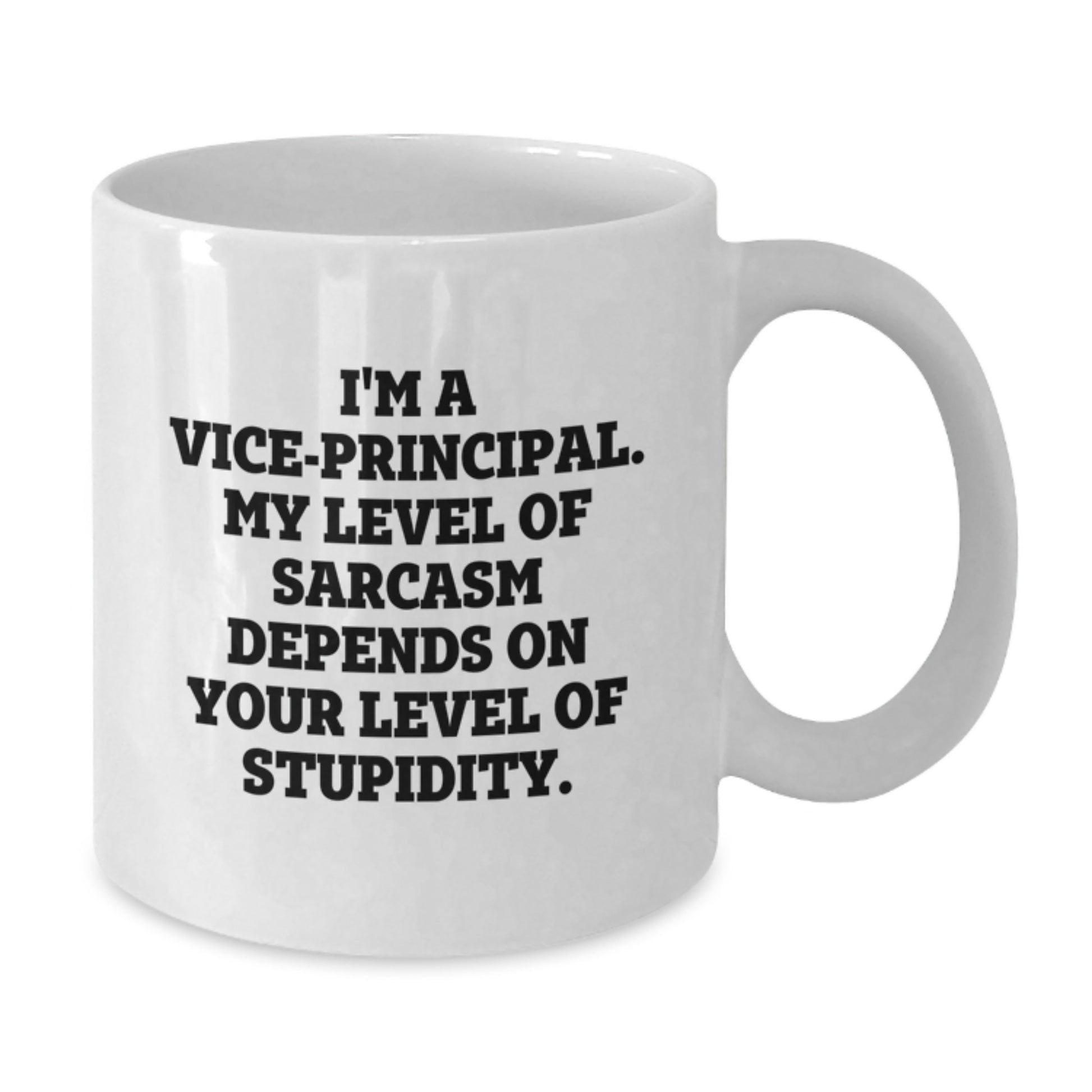 Funny Vice-principal Gifts for Men, White Ceramic Coffee Mug, Sarcasm Quote from Friend or Family - Additional