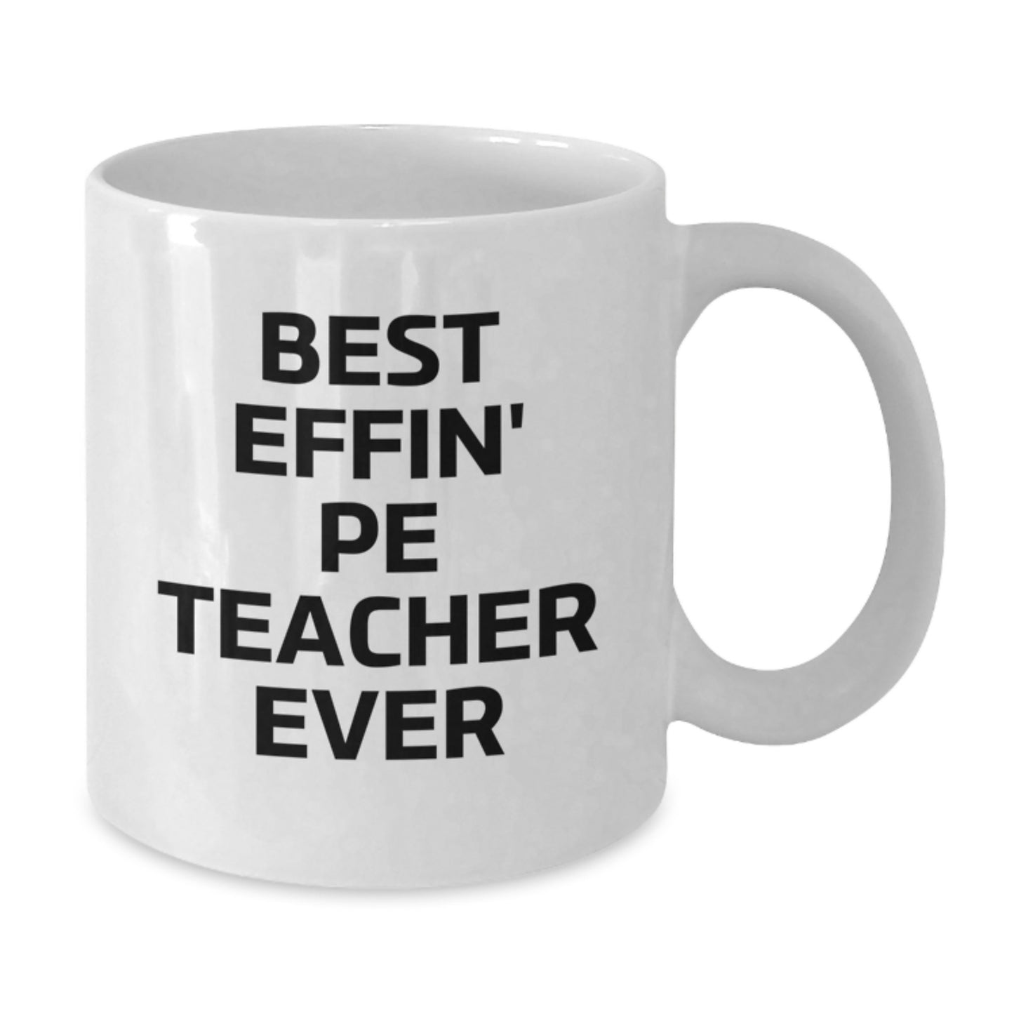 Funny PE Teacher Humor Gifts for Men Graduation Unique White Coffee Mug from Friends - Additional