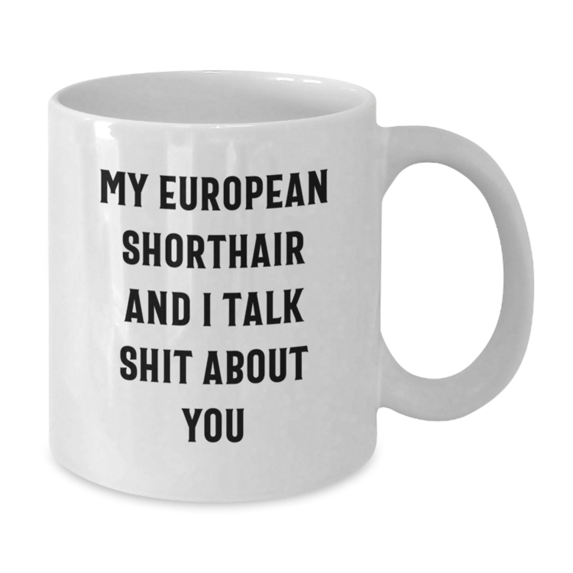 European Shorthair White Coffee Mug Idea for Coworkers Birthday Gift - Additional