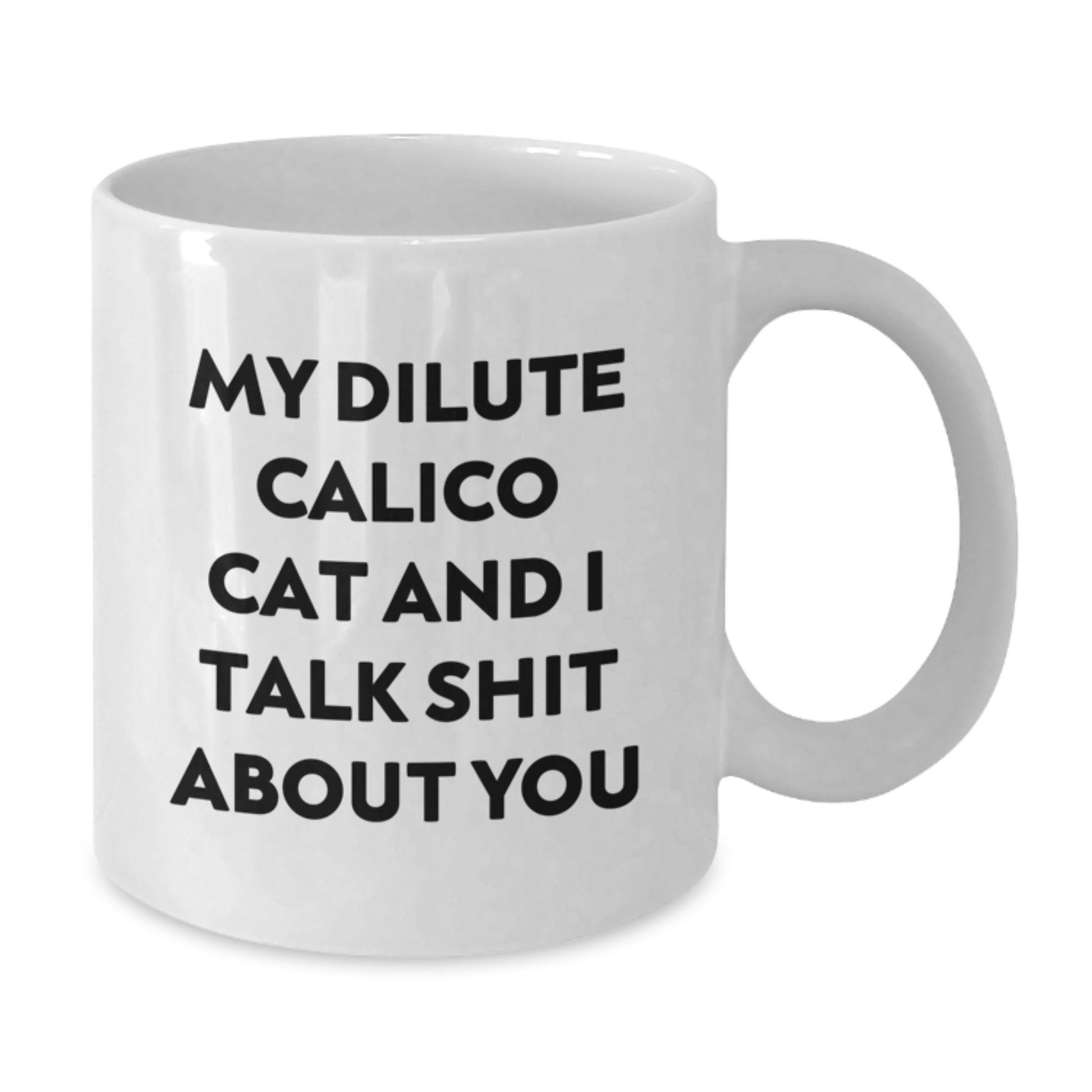 Birthday Gift for Her Dilute Calico Cat White Coffee Mug Present - Additional