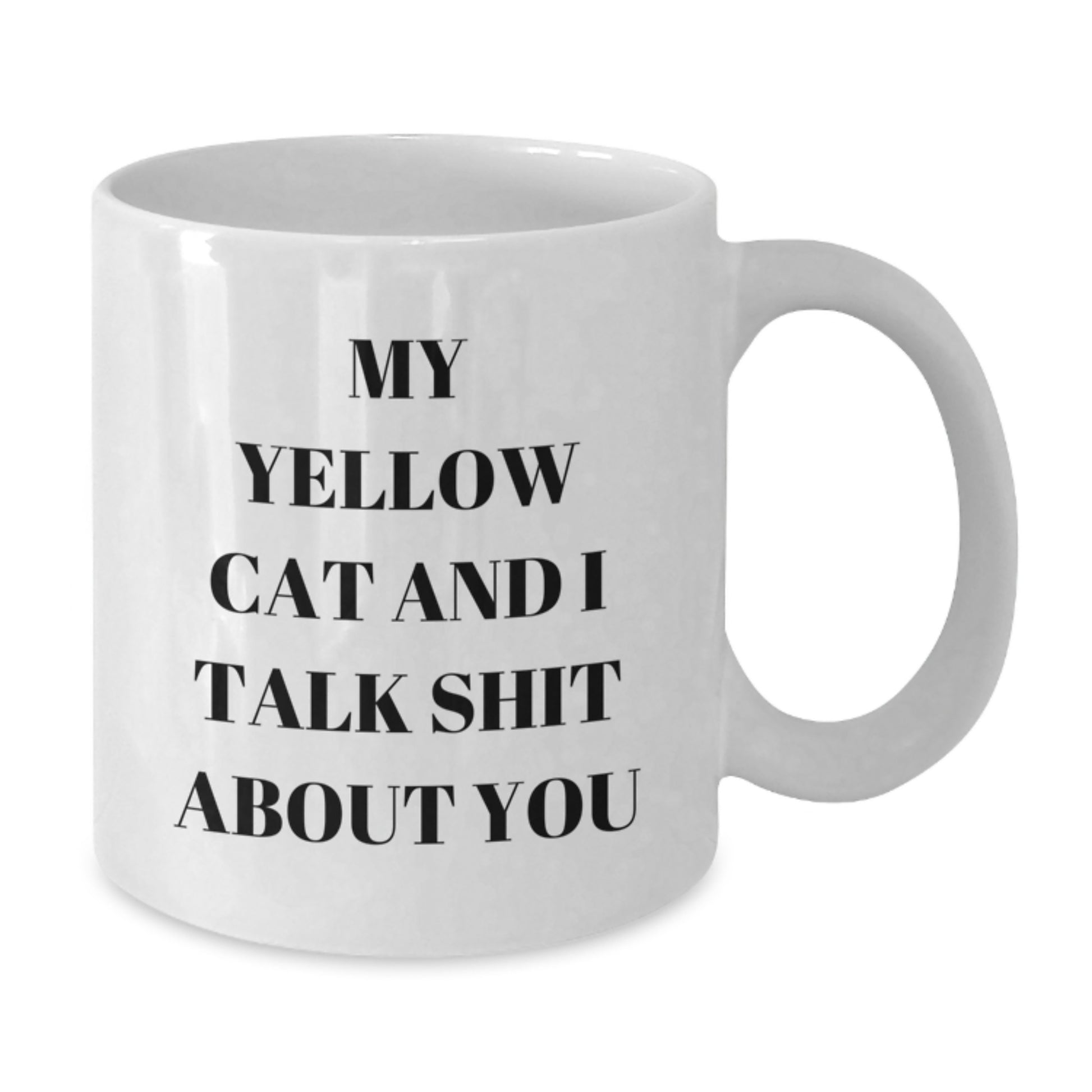 Funny Yellow Cat White Coffee Mug - Gifts from Men to Friends, Perfect for Yellow Cat Lovers on Father's Day - Additional