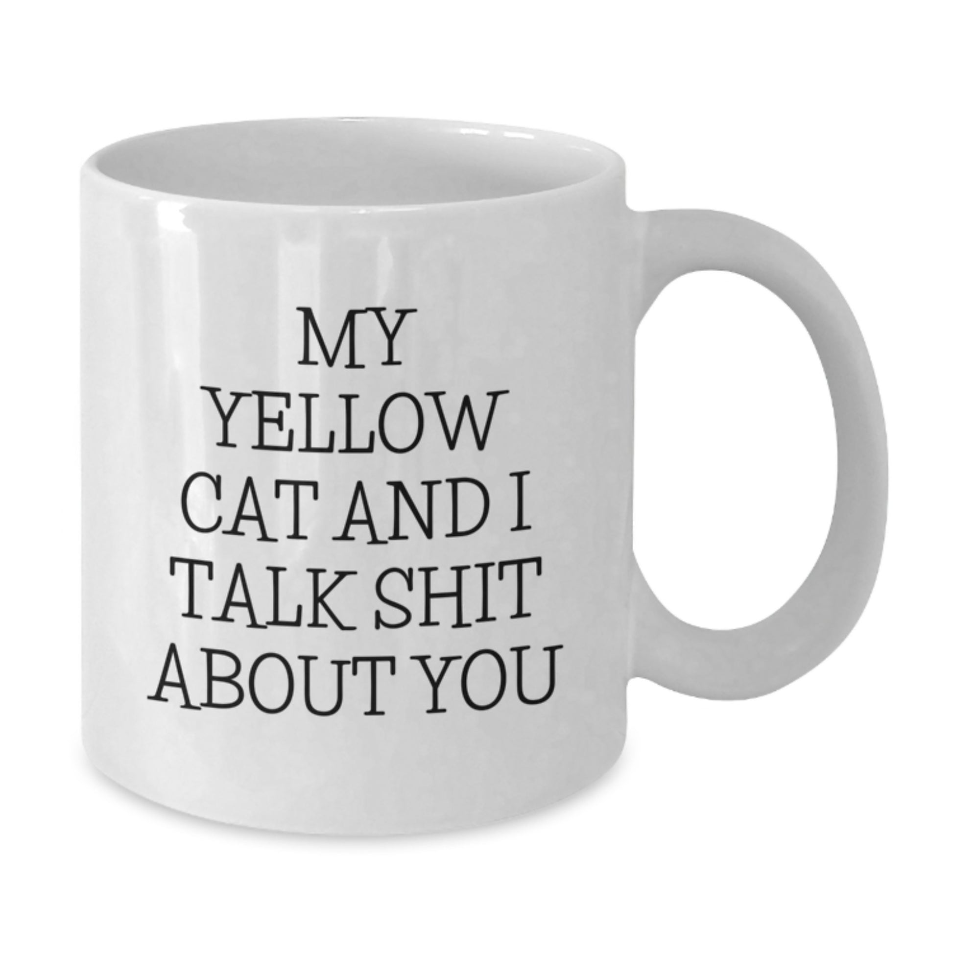 Funny Yellow Cat White Coffee Mug, Unique Gifts for Yellow Cat Lovers, Father's Day Unique Gifts for Dad from Friends - Additional
