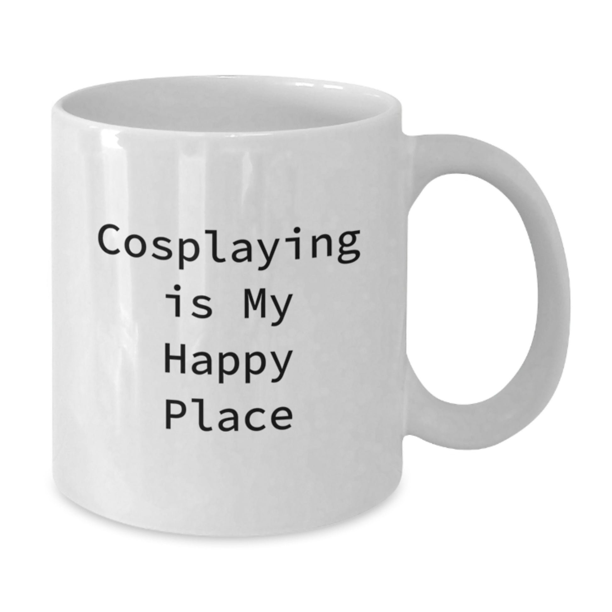 Funny Cosplaying Gifts for Cosplayers, White Coffee Mug, 'Cosplaying Is My Happy Place' Quote, Gifts from Friends for Graduation Unique Gifts - Additional