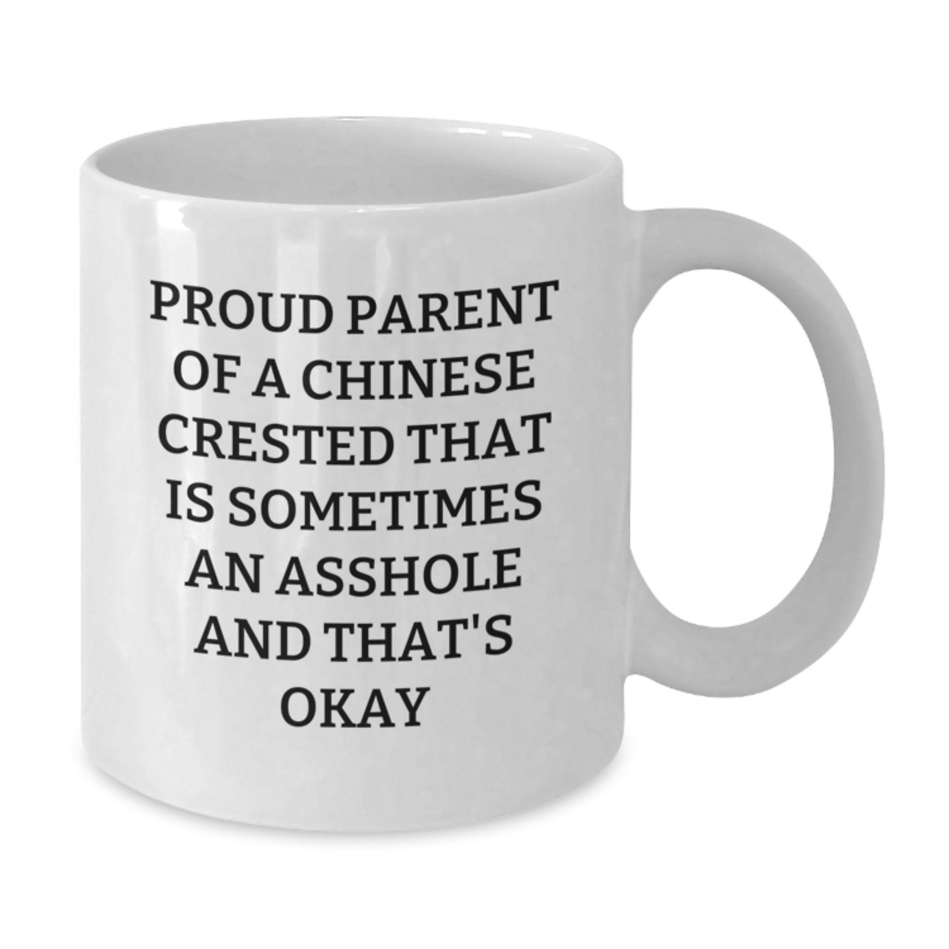 Funny Chinese Crested Dog Mom's Unique Gifts from Friends - Proud Parent Coffee Mug for White Coffee Lover - Additional