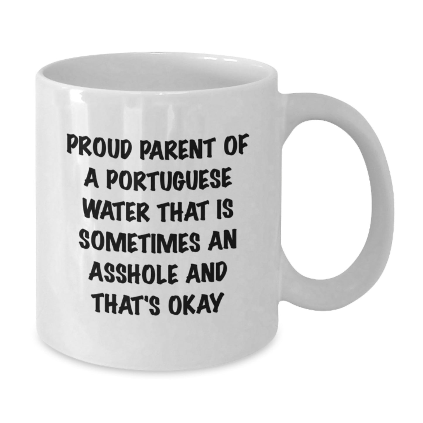 Funny Portuguese Water Dog Gifts for Men from Proud Parents - White Coffee Mug for Graduation Unique Gifts - Additional