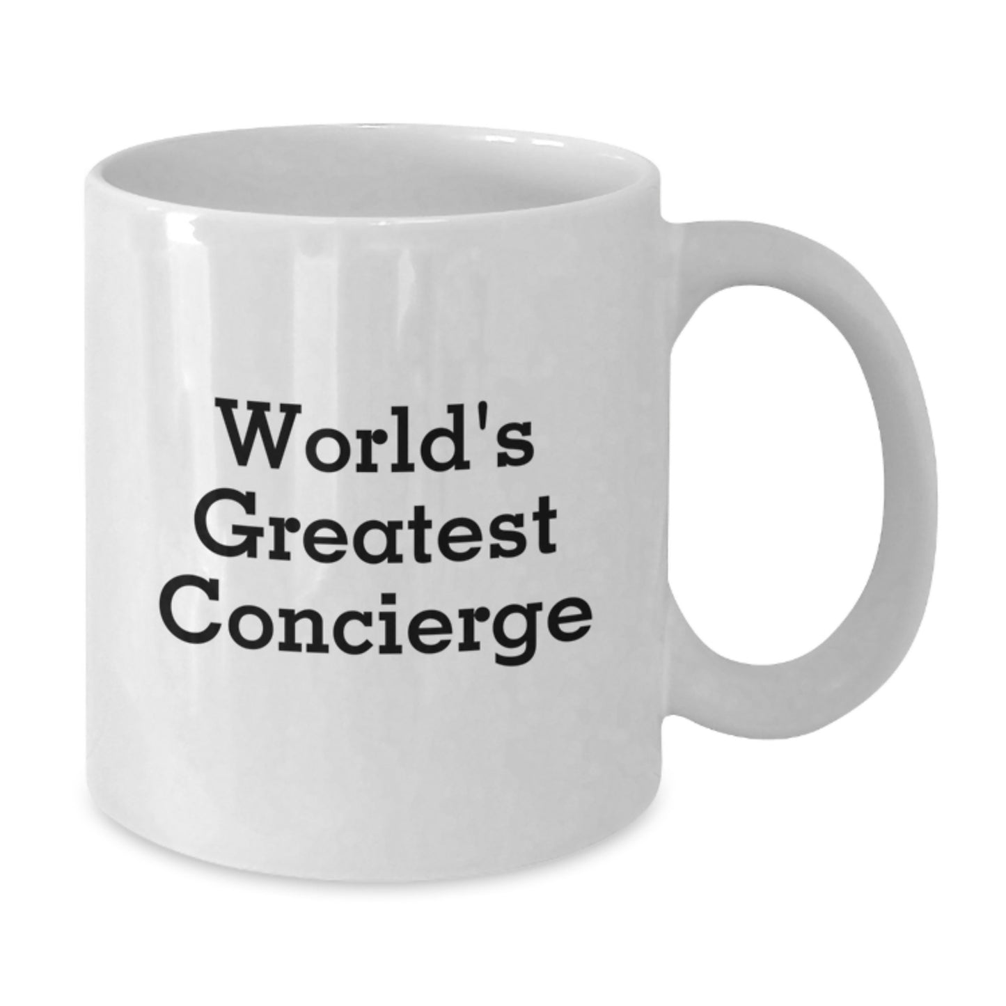 Funny Concierge Gifts, White Coffee Mug for World's Greatest Concierge, Unique Graduation Gifts from Friends - Additional