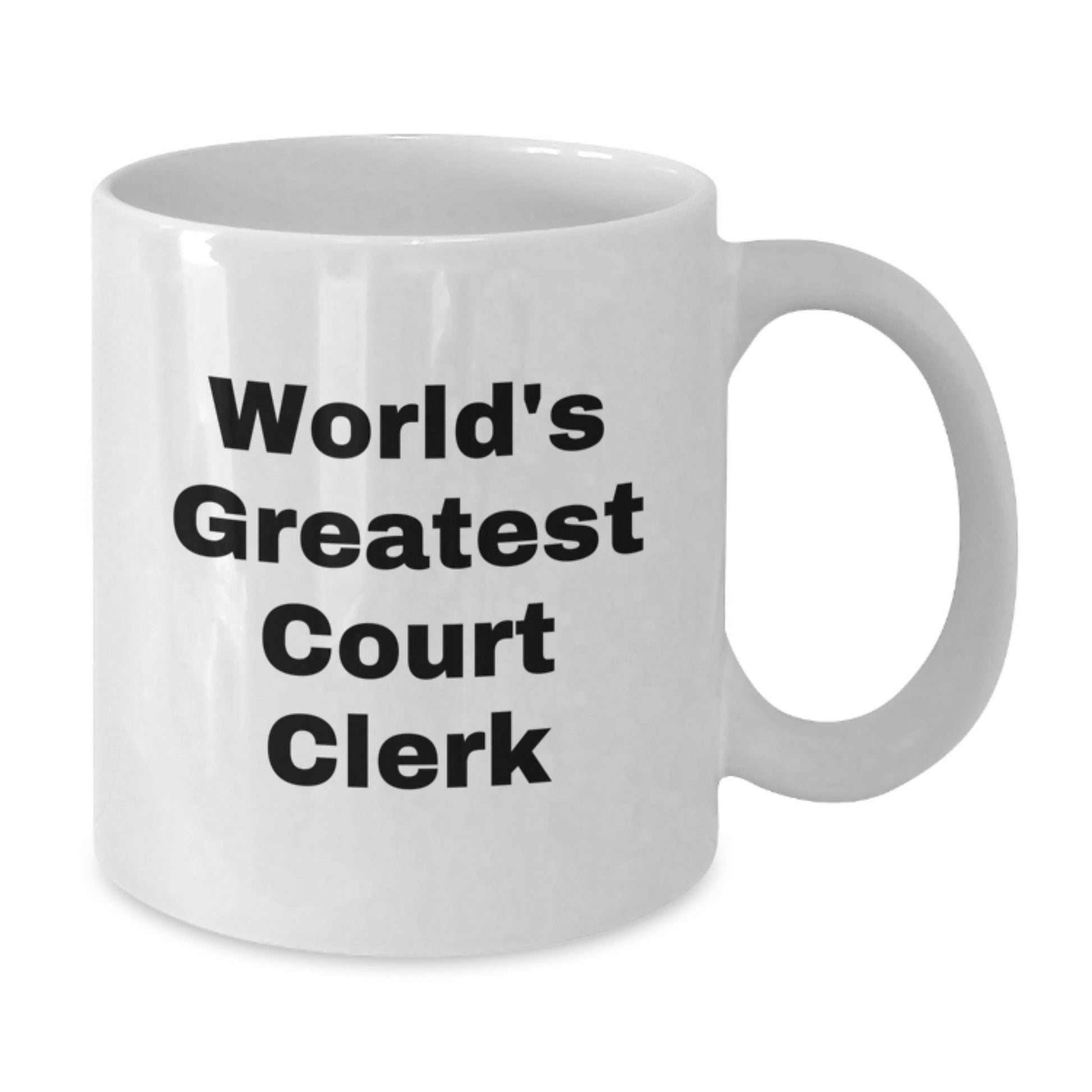 Court Clerk Gifts for Men - Funny 'World's Greatest Court Clerk' White Coffee Mug, Father's Day Unique Gifts from Friends, Family - Additional
