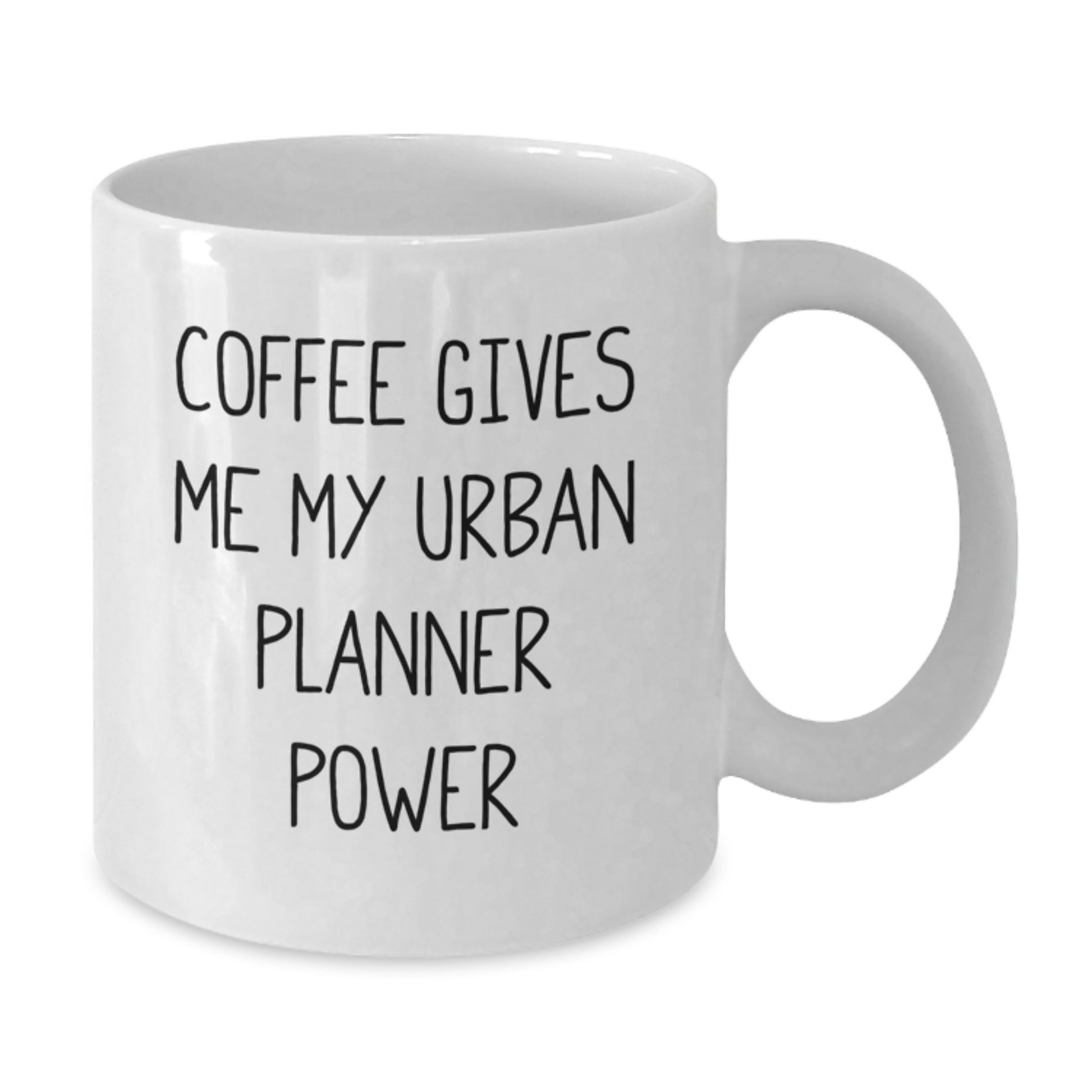 Funny Urban Planner Gifts for Him, White Coffee Mug for Graduation Unique Gifts, Coffee Gives Me My Power - Additional