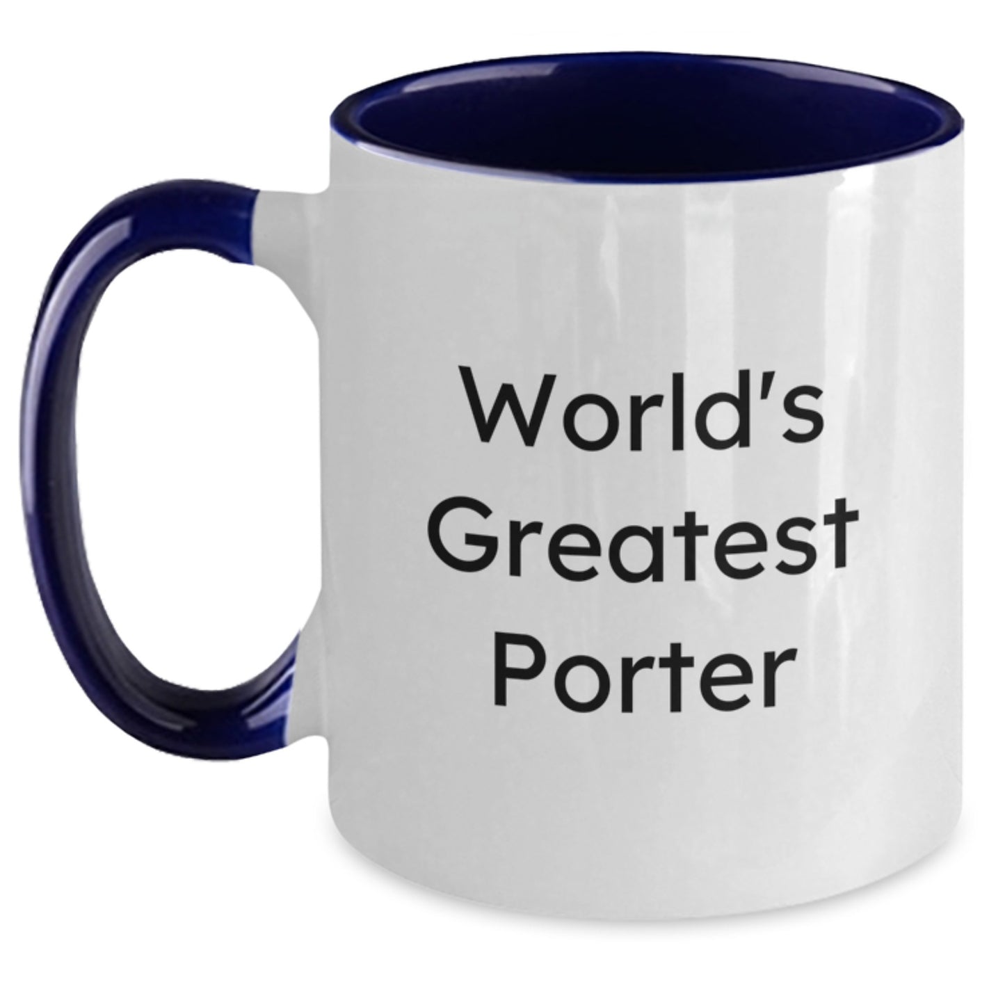 Porter Keepsake Two Tone Coffee Mug for Him Birthday Gift - Main
