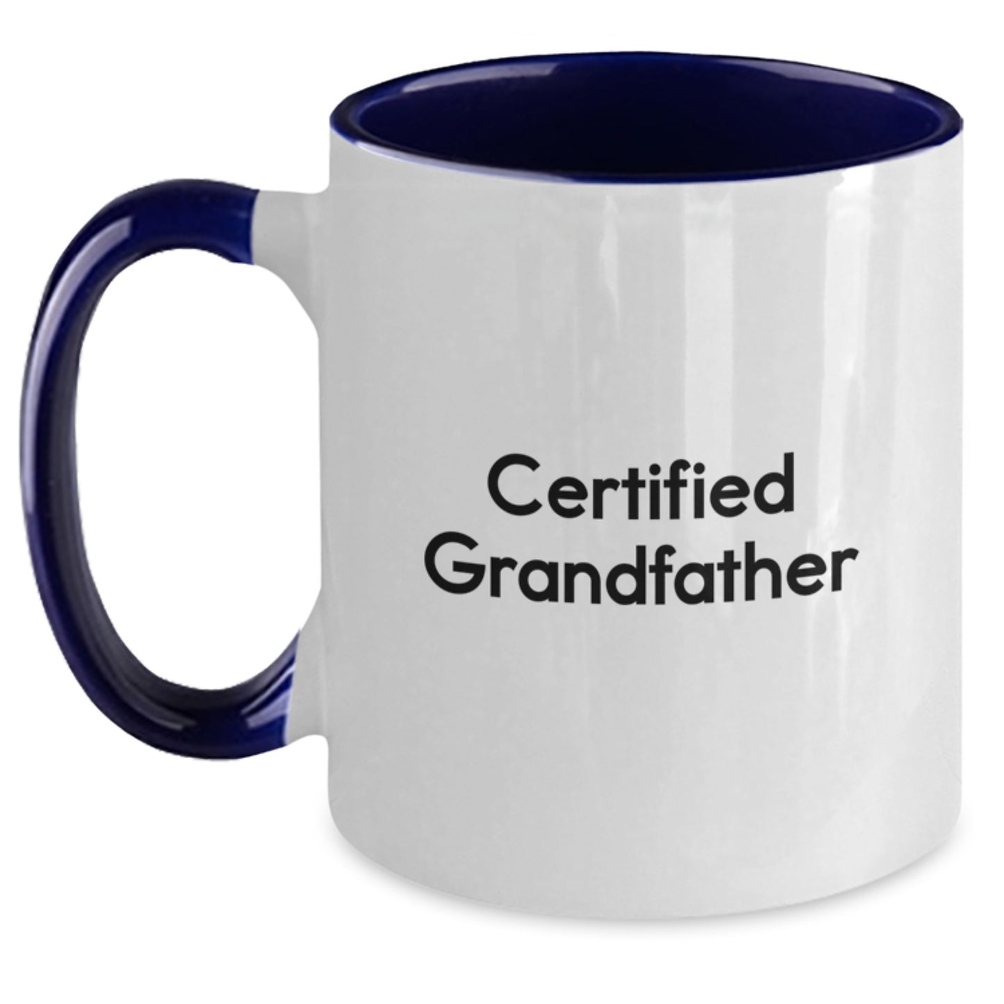 Certified Funny Grandfather Gifts from Men to Grandfather on Valentine's Unique Two Tone Coffee Mug - Main