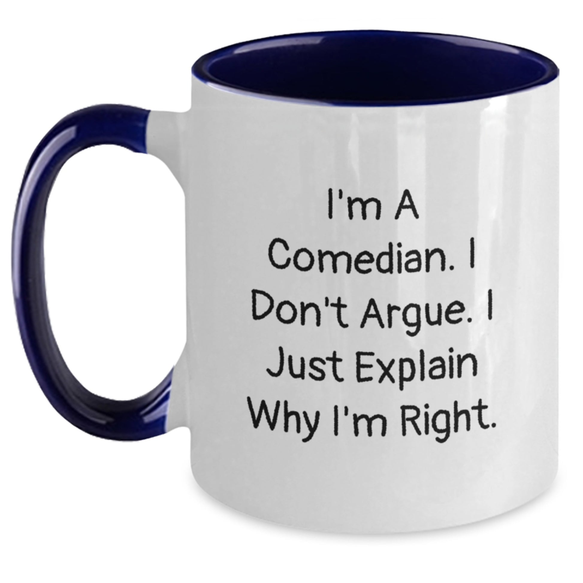 Comedian Humor Gifts from Men for Comedian Friends, Funny Two Tone Coffee Mugs on Mother's Day - Main