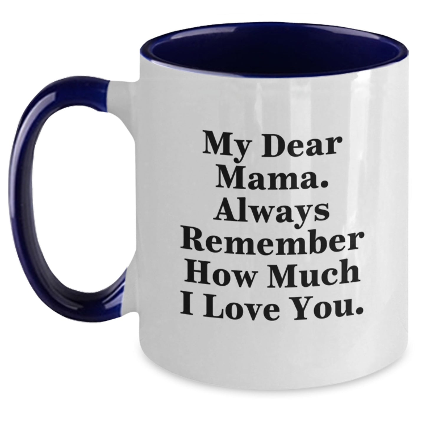 Mama Keepsake Two Tone Coffee Mug Birthday Gift for Her Black & White - Main