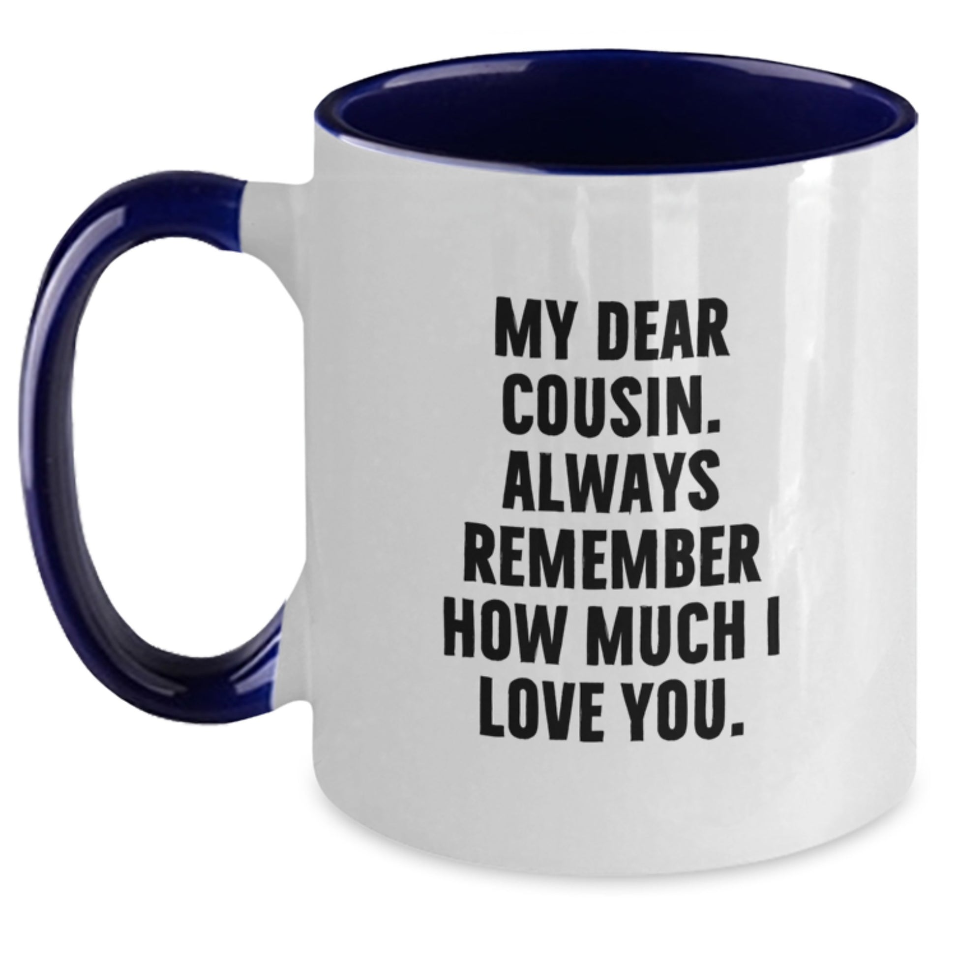 Cousin Favorite Two Tone Coffee Mug for Kids Birthday Gift Black & White - Main