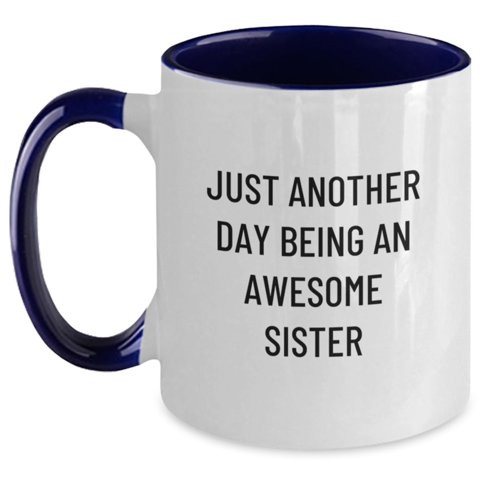 Playful Sister Novelty Two Tone Coffee Mug for Grandma Birthday Gift - Main