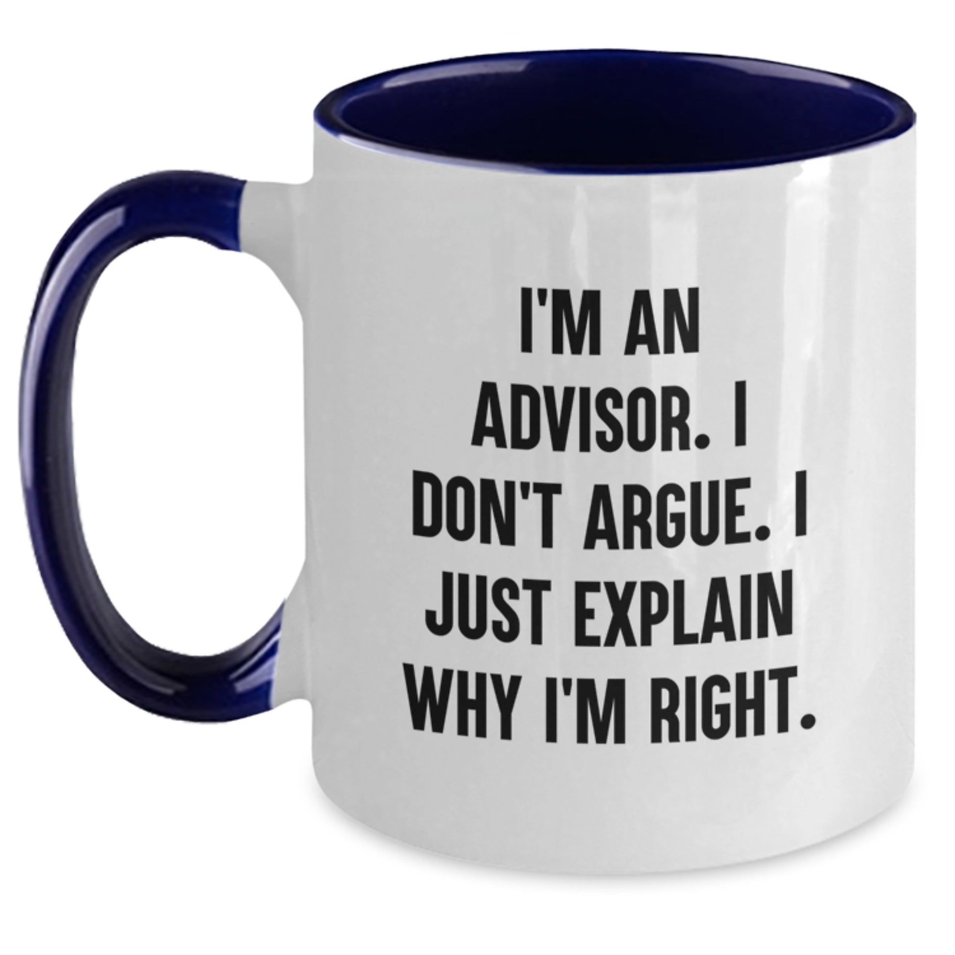 Advisor Keepsake Two Tone Coffee Mug for Him Birthday Gift Black - Main
